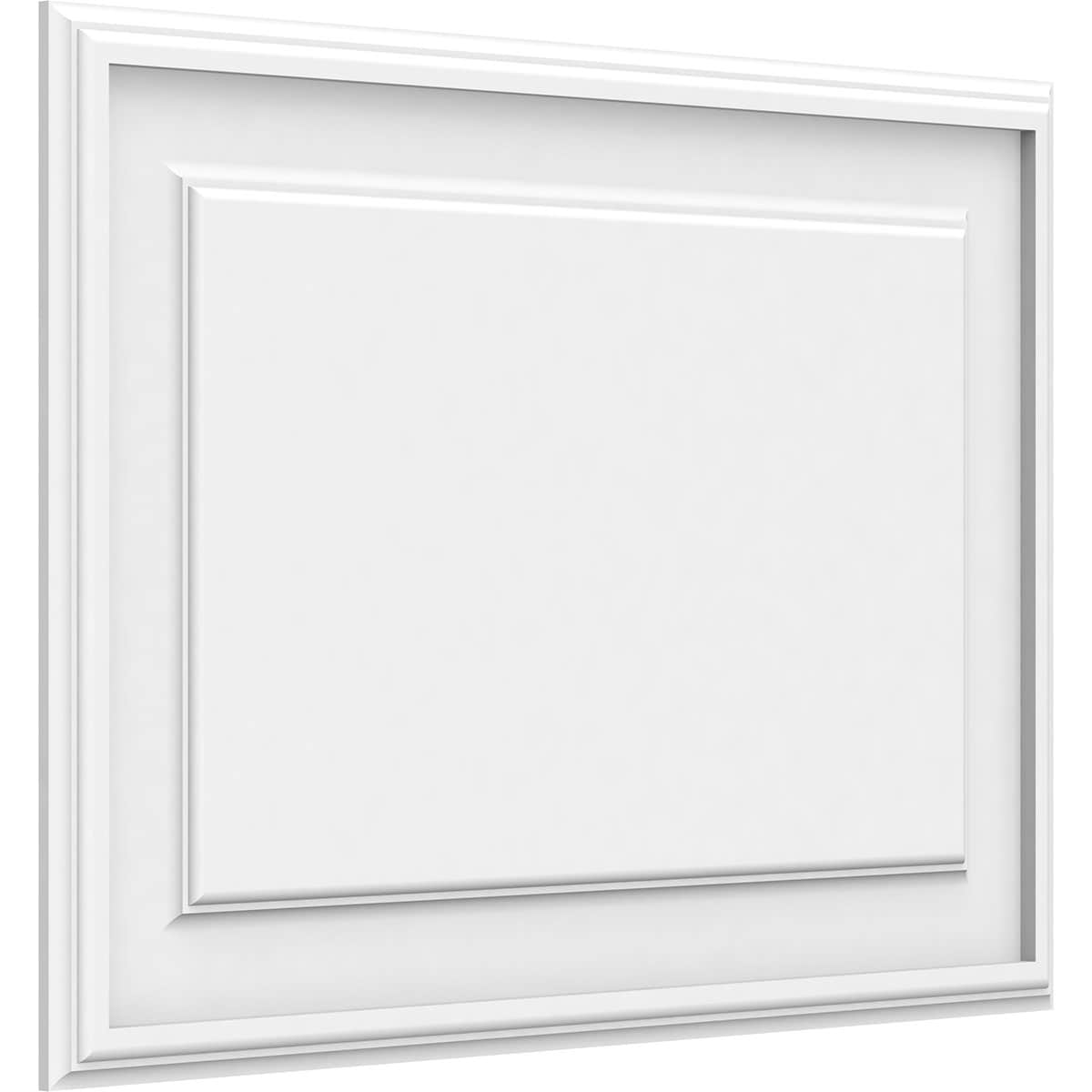 Ekena Millwork WALP26X18X062LEG 26-in x 18-in Smooth Paintable/Stainable White PVC Fretwork Wall Panel (