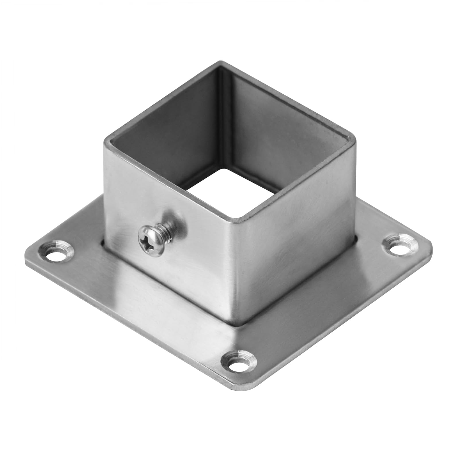 Aoibox  8 Pack Square Post Flange Base for 1 25 x 1 25 in Posts Metal Floor and Deck Rail Mounting Fittings
