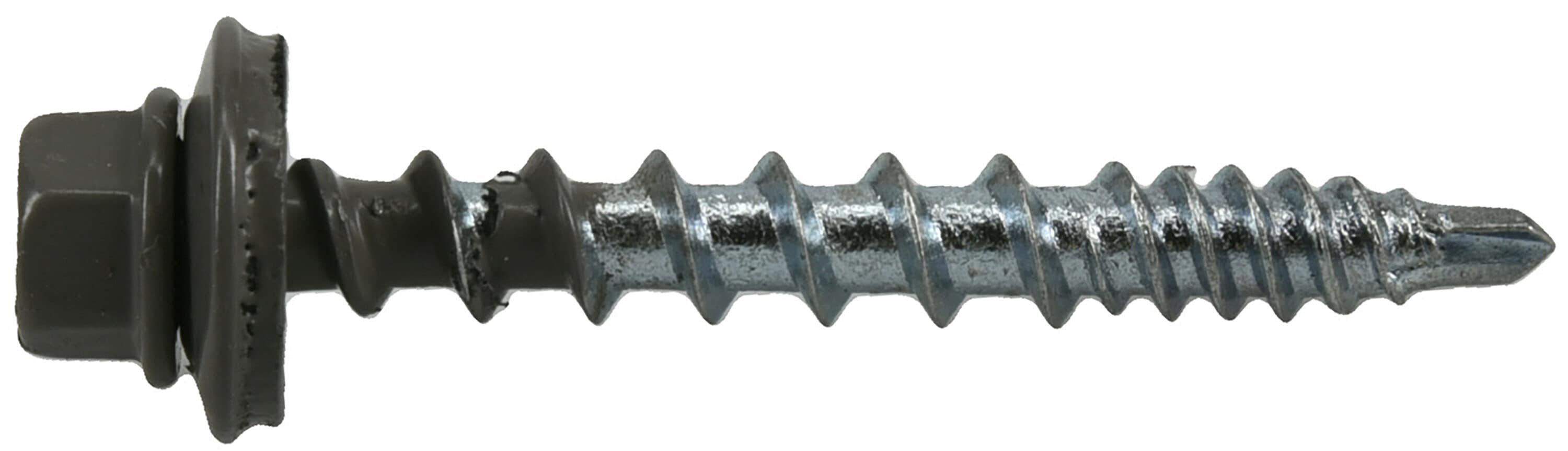 Power Pro #10 x 1-1/2-in Gray Powder Coating Self-drilling Roofing Screws (2500-Count) 117512 Sansujyuku sansujyuku.com