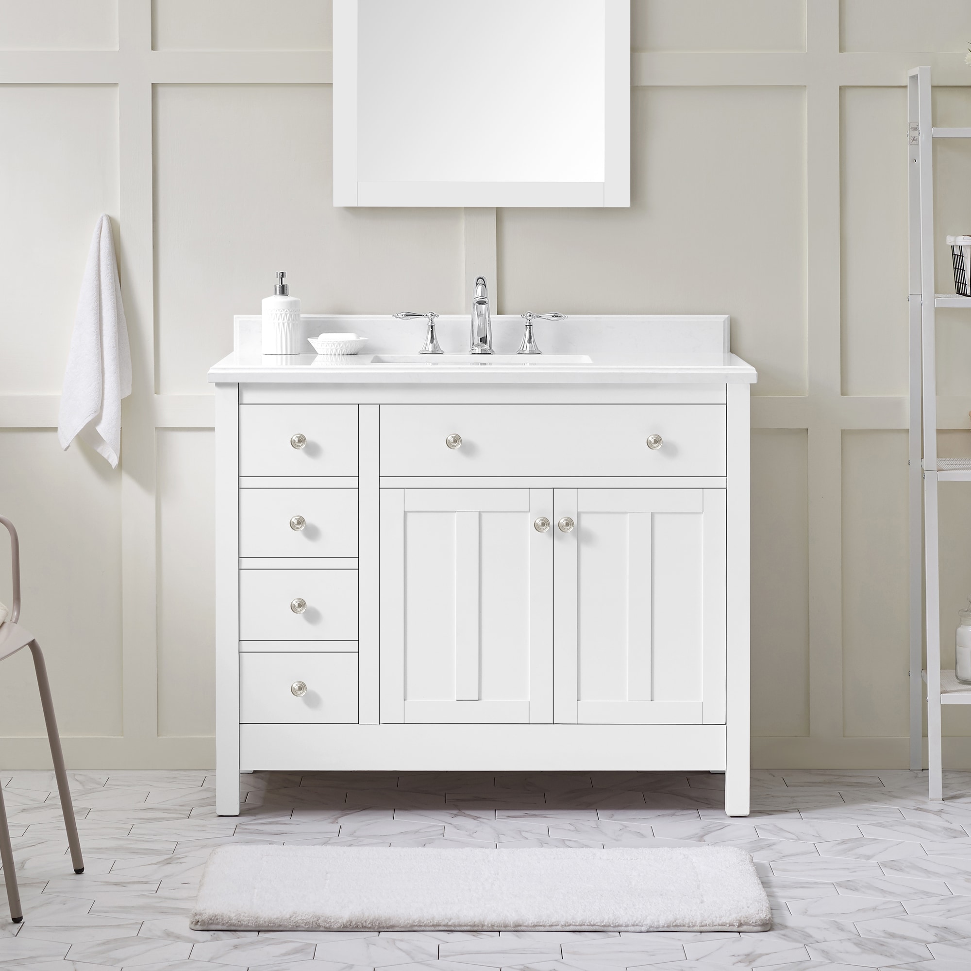 bathroom vanities 42 inches with single sinks