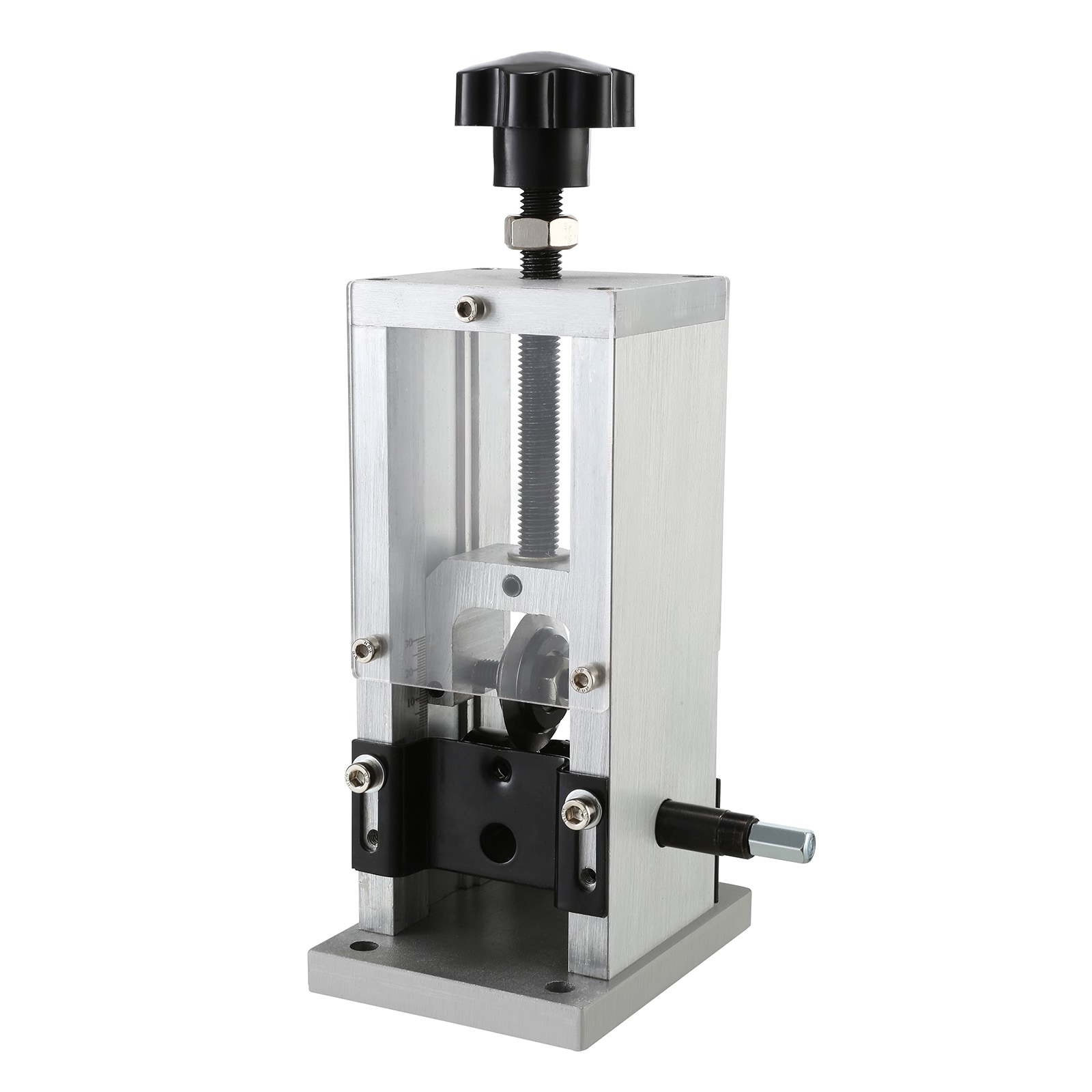 VEVOR Wire Stripping Machine Wire Stripper with Hand Crank or Drill Powered 0.06in-1.18in Copper Wire Stripper Visible Stripping Depth Reference Portable Aluminum Frame Wire Peeler
