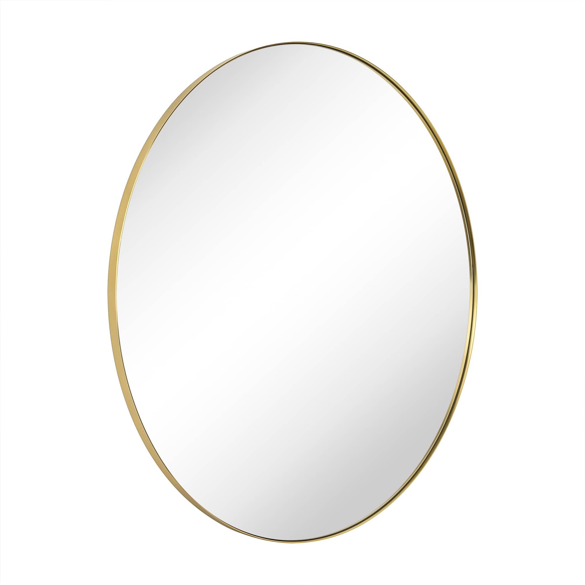 TEHOME  Yolanta 40 in. W x 40 in. H Circular Round Stainless Steel Framed Wall Mounted Bathroom Vanity Mirror (Brushed Gold)