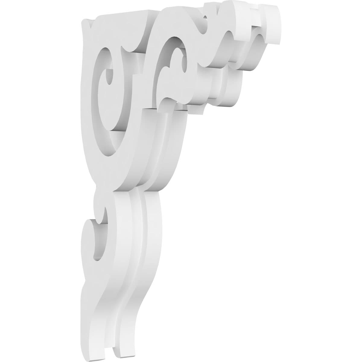Ekena Millwork CORP01X06X10RO 1.875-in x 6-in x 10-in Rotherham Unfinished White PVC Paintable Corbel