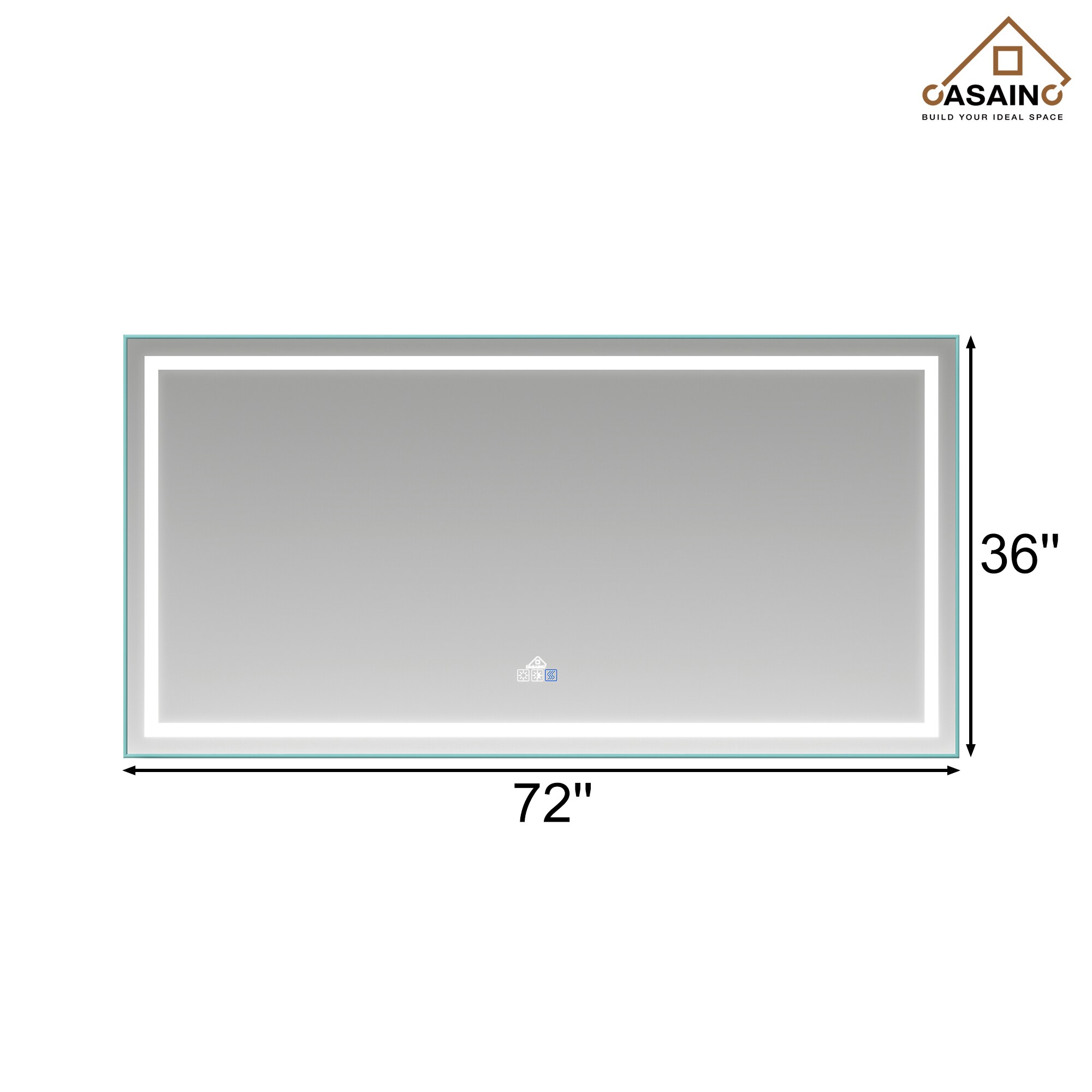 60 x 20 x 72 Retail Glass Display Case, Mirror