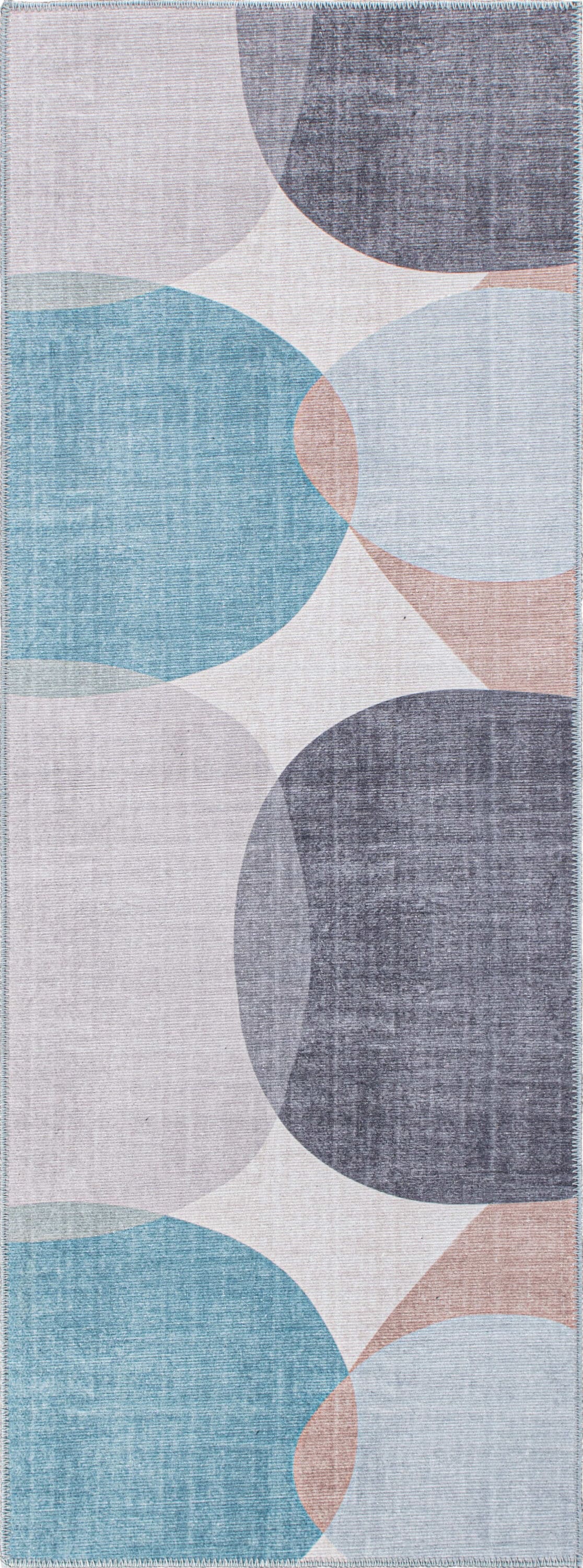 World Rug Gallery 5086MULTI2X10 Somerville 2 x 10 (ft) Loomed Polyester Multi Rectangular Indoor Abstract Vintage Machine washable Runner rug