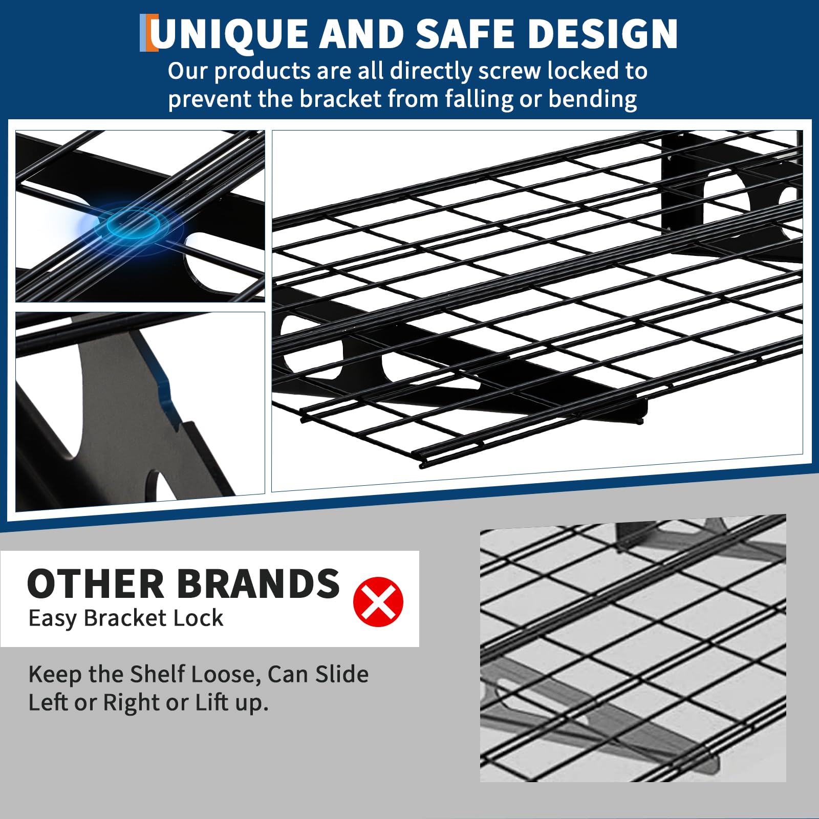 GarveeLife 2 Pack 2x6 ft Heavy Duty Wall Mounted Garage Shelves Metal ...
