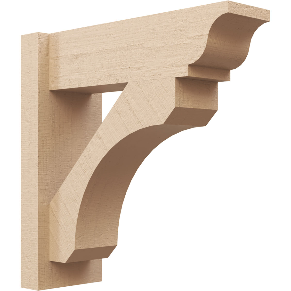 Ekena Millwork 2132746 Timberthane Rough Cedar Faux Wood Legacy Traditional Outlooker 6-in W x 18-in D x 18-in H Primed Tan