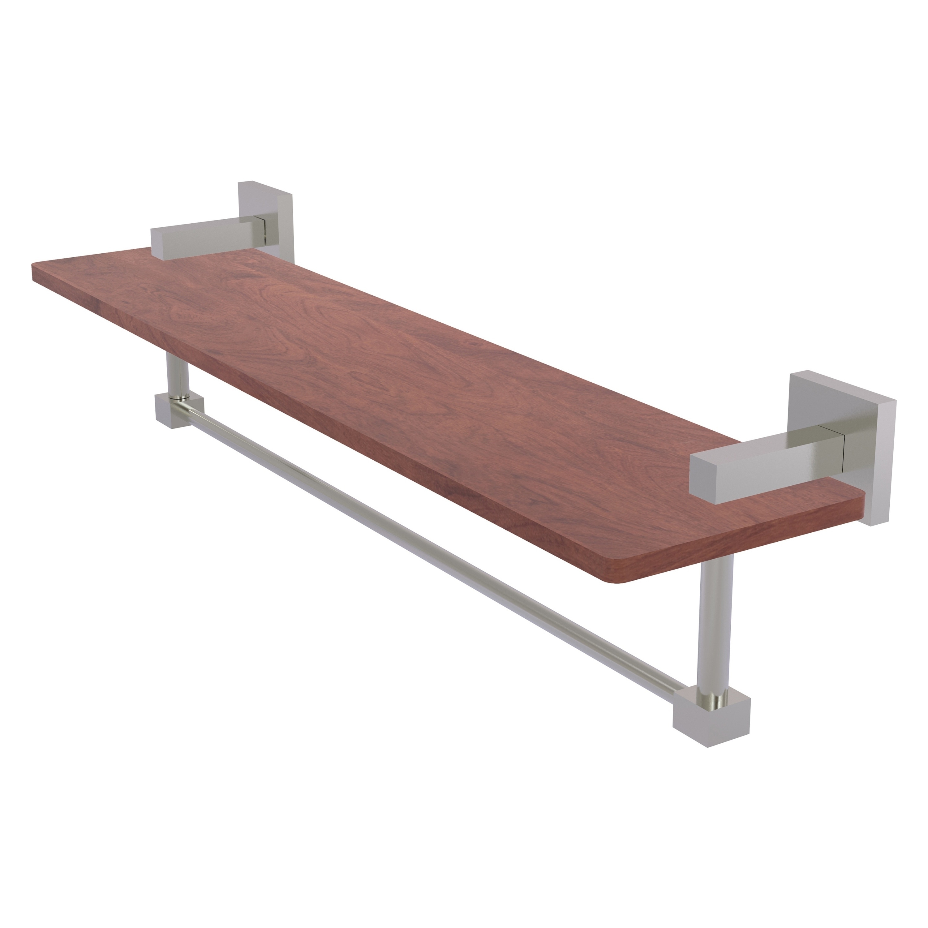 Allied Brass MT-1-22TB-IRW-SN Montero Satin Nickel Wall mount Bathroom Shelf ( 22-in x 4-in x 5-in )