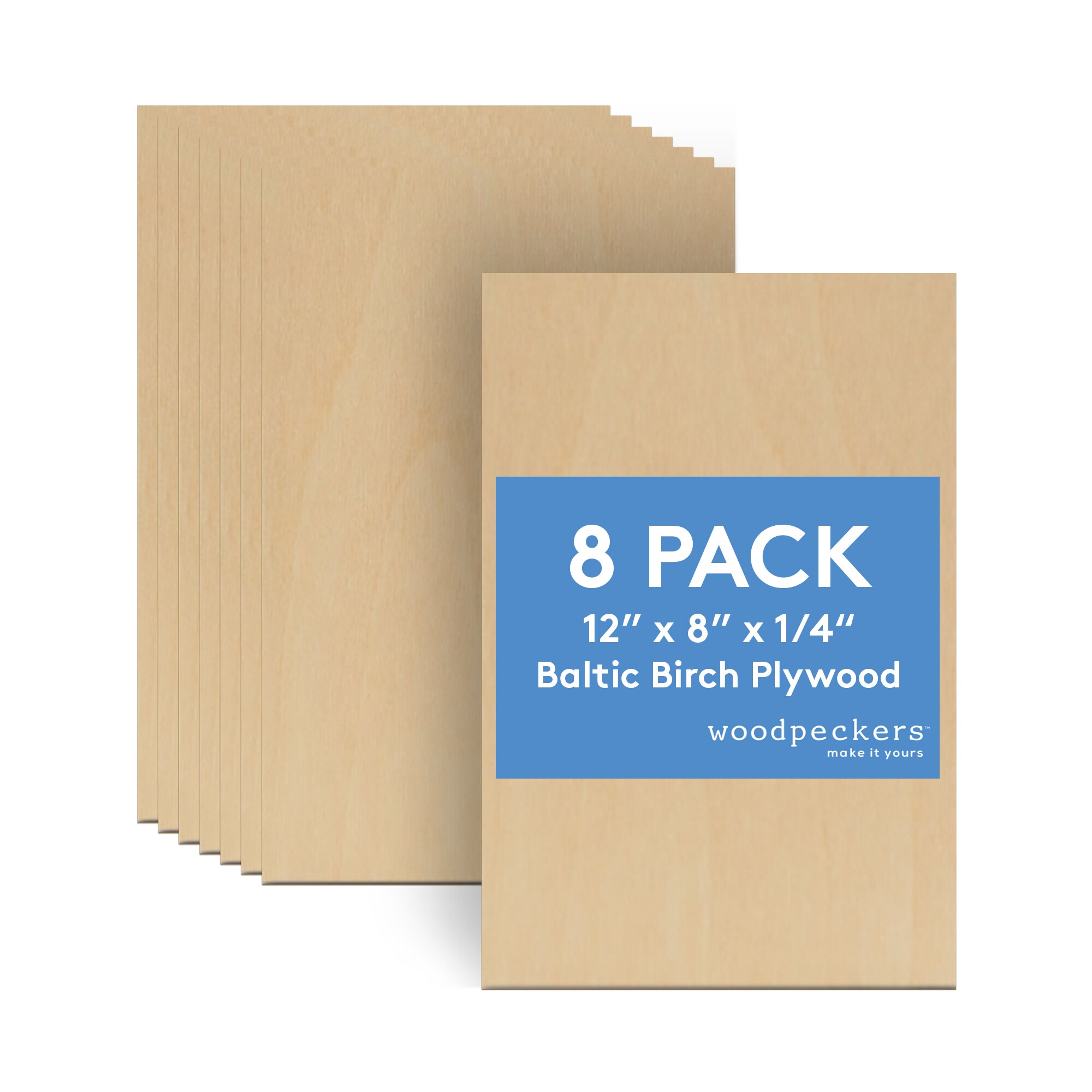 Woodpeckers Crafts MF-PLY-12-8-14-P8 1/4-in x 8-in x 2-ft Birch Plywood