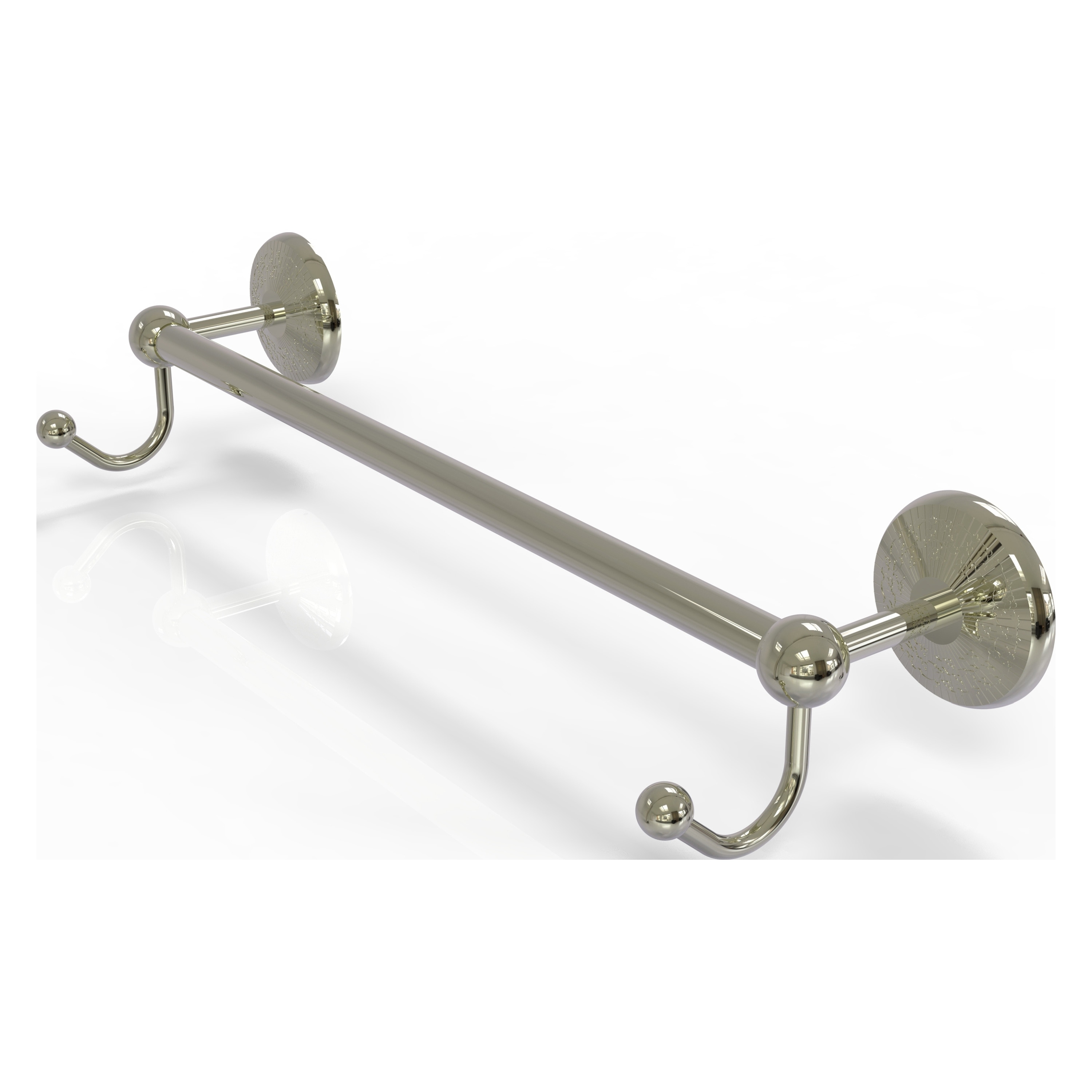 Allied Brass PMC-41-24-HK-PNI Prestige Monte Carlo 24-in Polished Nickel Wall mount Single Towel Bar