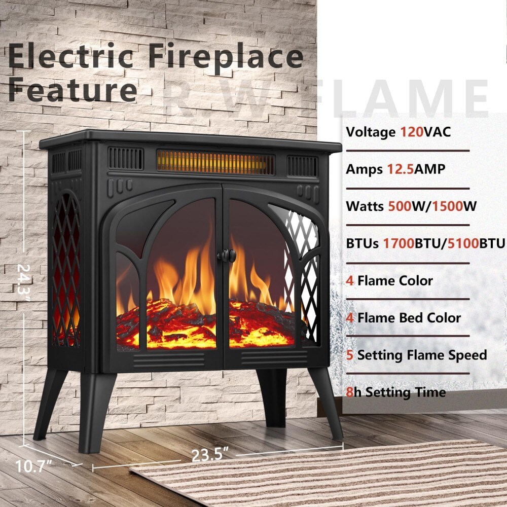 R.W.FLAME S230BP-BLACK Electric-Stoves - View #6