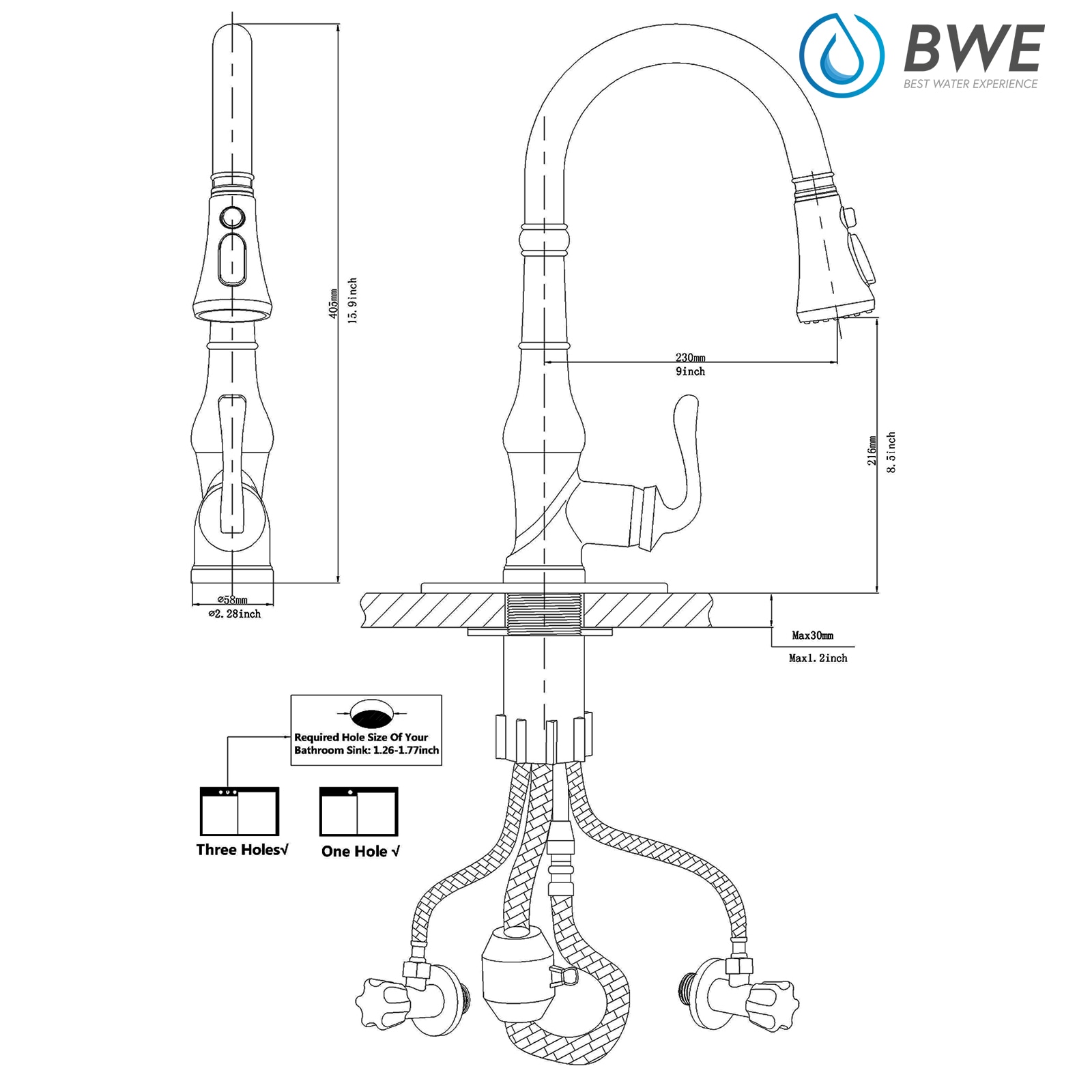 BWE A-94552-GB Kitchen-Faucets - View #13