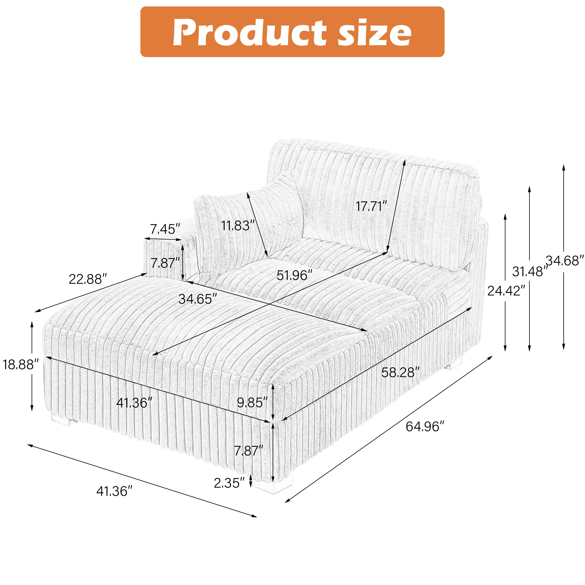 Dreamsidea CS02M WHITE-R-E1 Sofas-Loveseats - View #5