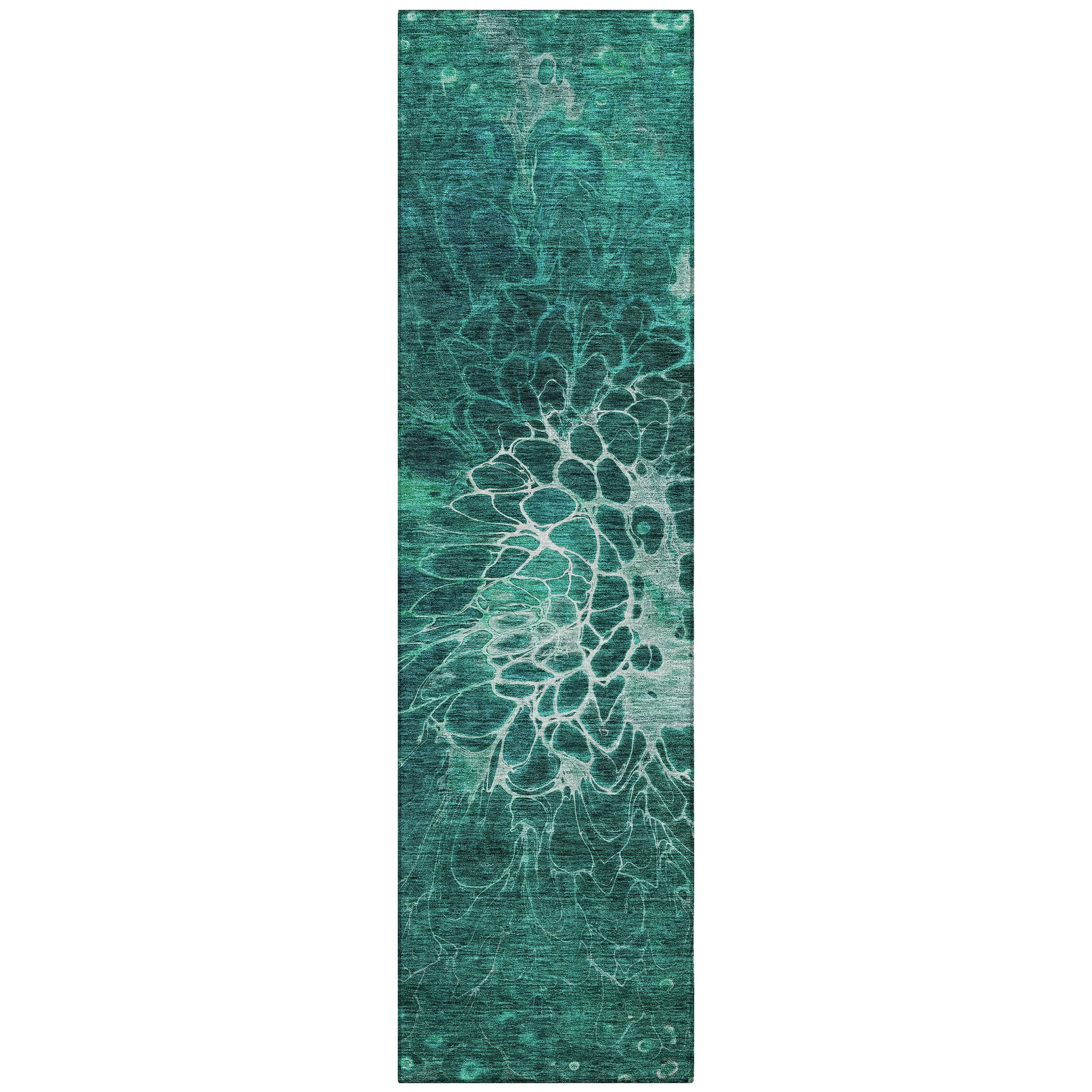 Addison Rugs ACN652TE2X8 Chantille ACN652TE 2 x 7 (ft) Polyester Teal Rectangular Indoor/Outdoor Geometric Machine washable Runner rug