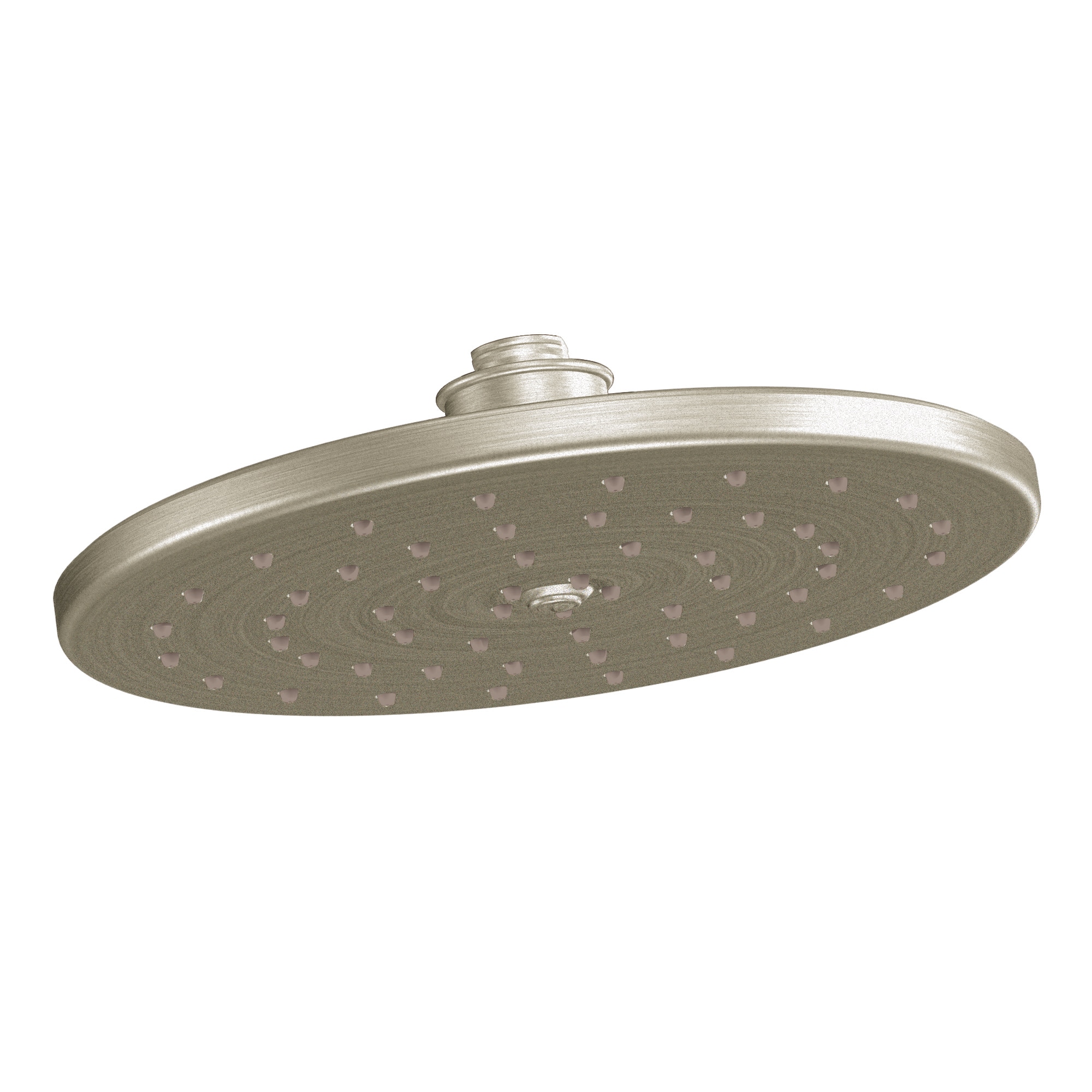 Moen S112EPBN Waterhill 1.0 -Spray Brushed nickel 10.0-in Round Fixed Rain Shower Head 1.75 GPM