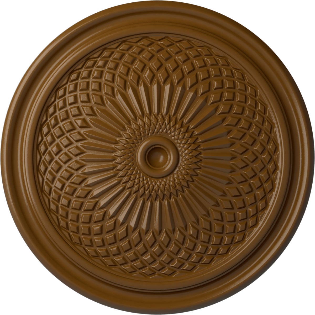 Ekena Millwork CM22TNSTF Trinity 22-in W x 22-in L Painted Smokey Topaz Polyurethane Whole Ceiling Medallion