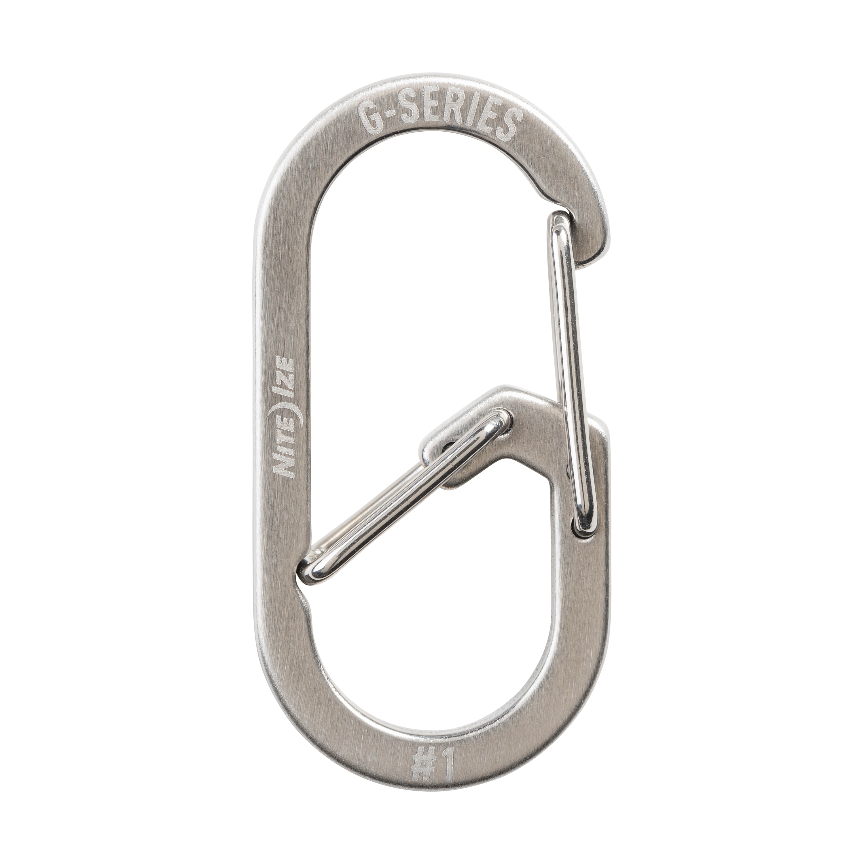 Nite Ize G-Series Dual Chamber Carabiner #1 | 2 Pack | Stainless Steel