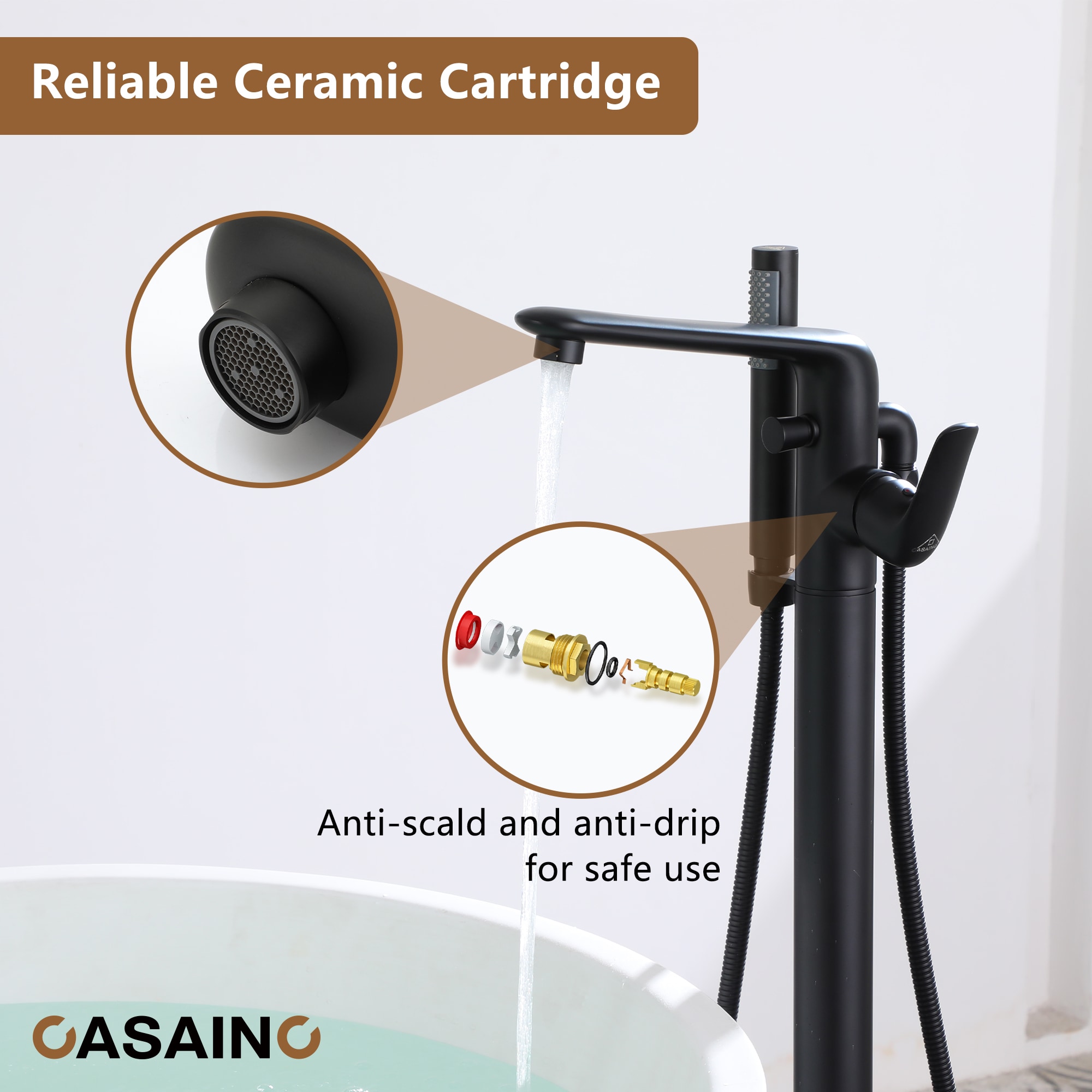 CASAINC KCLT0054-MB Roman-Tub-Faucets - View #9
