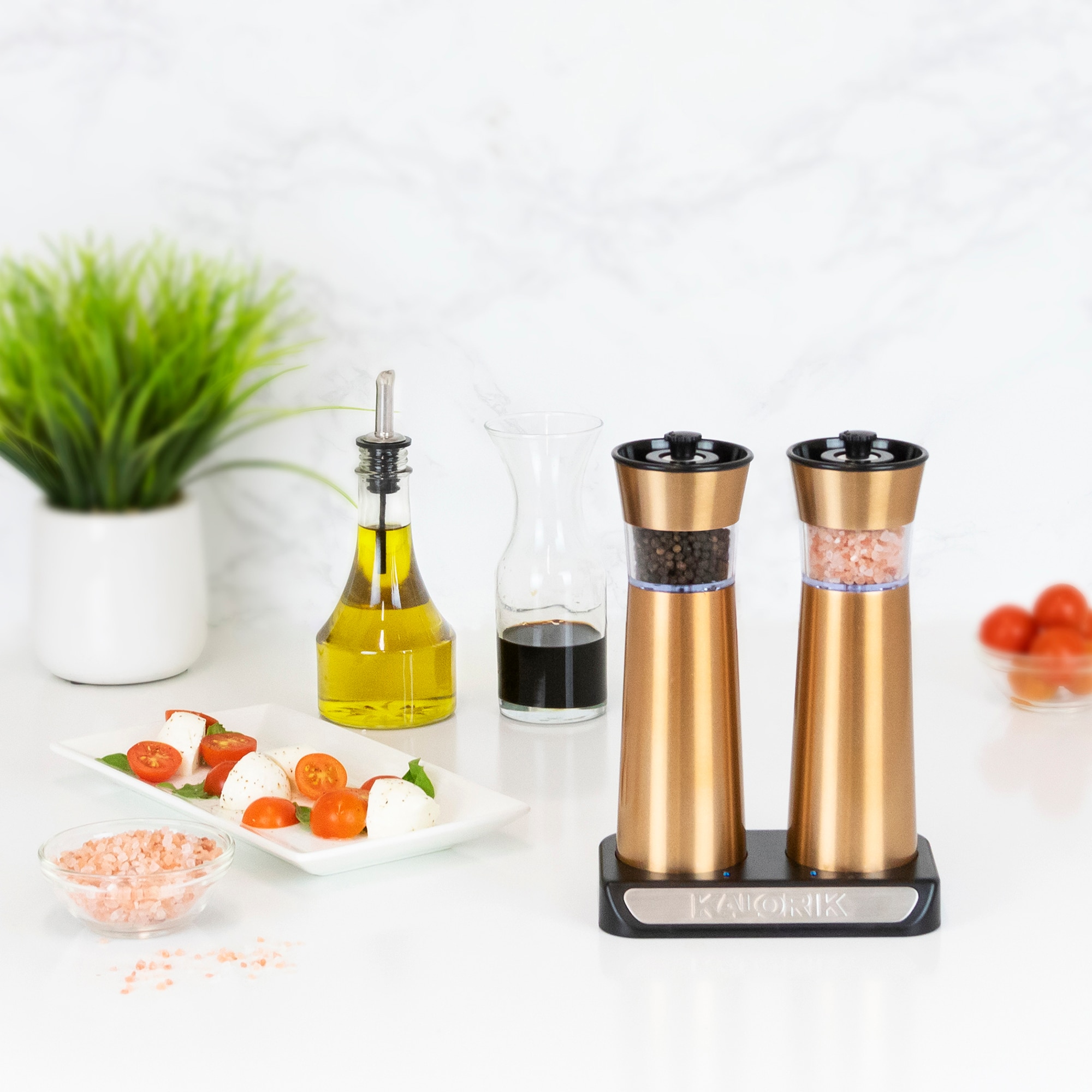 Brentwood Stainless Steel Electric Salt and Pepper Adjustable