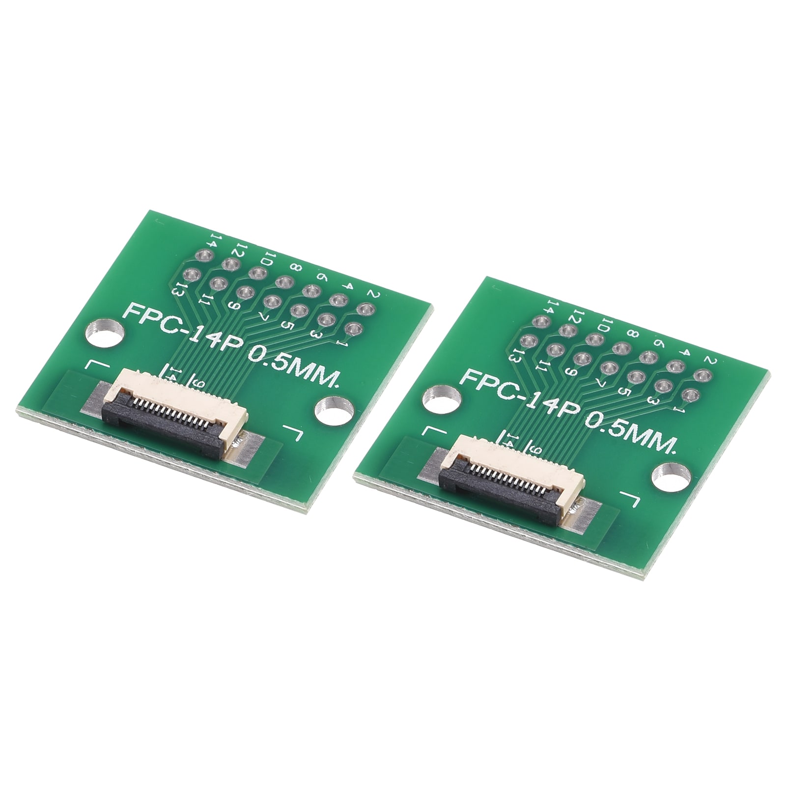 Unique Bargains FPC FFC PCB Converter Board 14P 0.5mm on Socket Side Back 1.0mm to DIP 2.54mm for LCD 3D Printer Camera DVD TV Laptop 2pcs