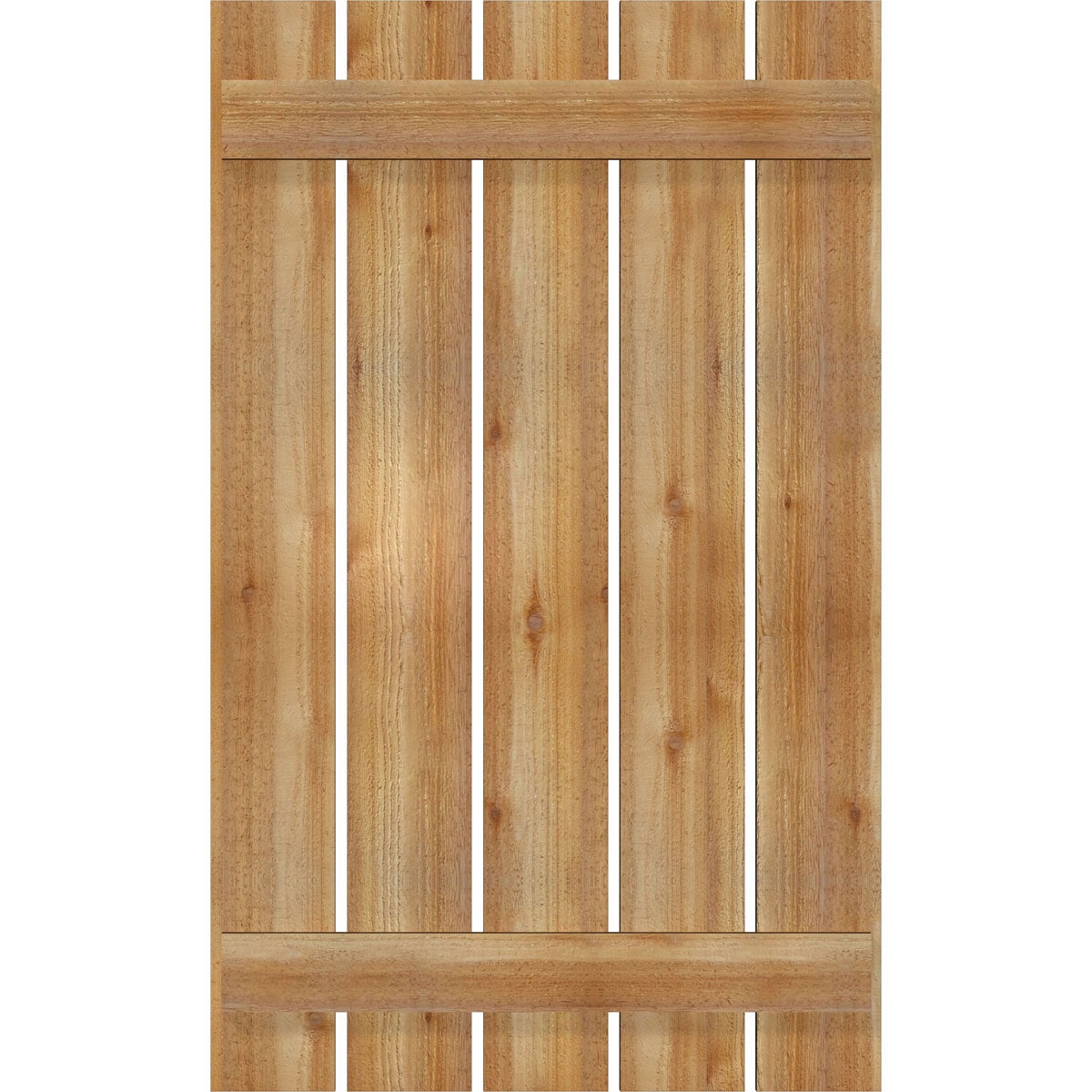 Ekena Millwork RBS06S29X047RWR 28.875-in W x 47-in H Unfinished Paintable/Stainable Board and batten Spaced Wood Exterior Shutters ( 2 -Pack )