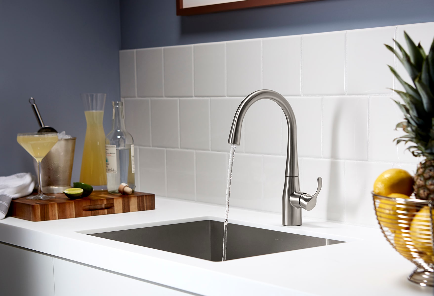 KOHLER Simplice Vibrant Stainless Single Handle Kitchen Faucet In The   09456045 