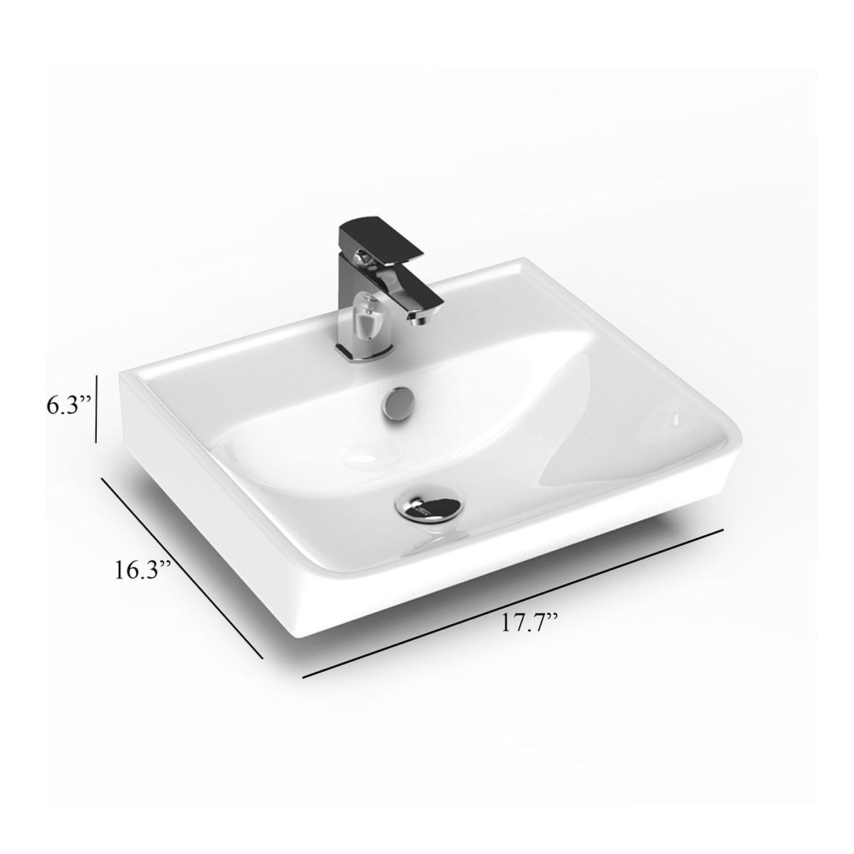 WS Bath Collections NEO 45.01 WG Bath-Sink - View #7