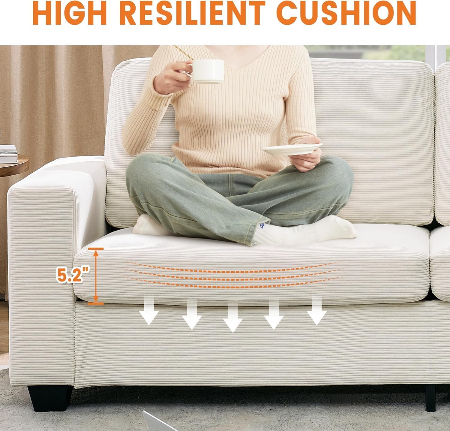 Qeetex DHZ-PHK-338FN6QW Sofas-Loveseats - View #3