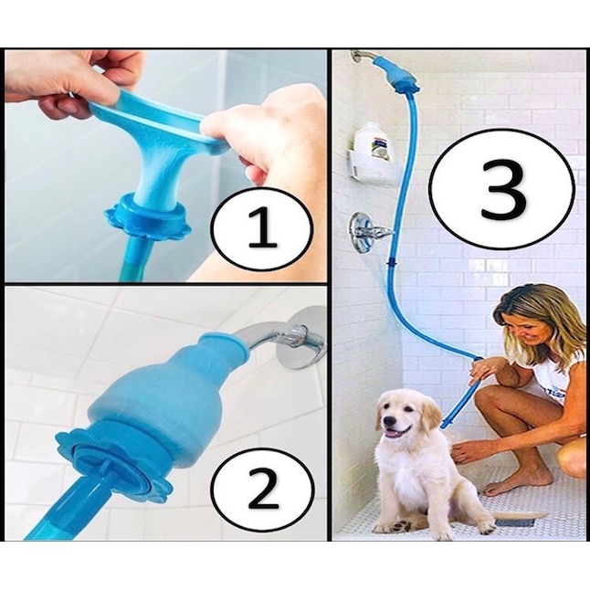 Rinseroo Bathe Anywhere Pet Rinser Hose Attachment, 6-ft, Blue