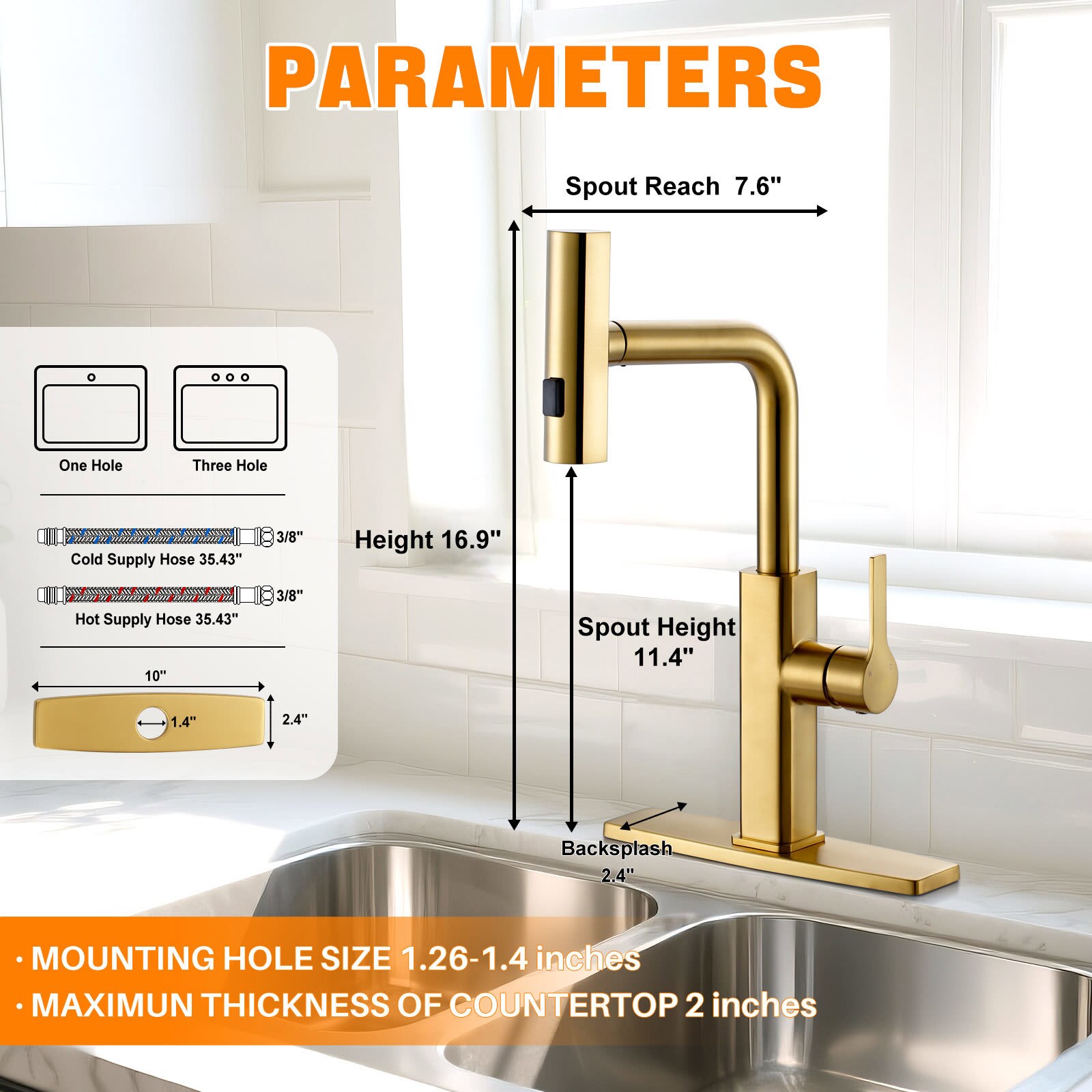 ALEASHA AL-4M40G Kitchen-Faucets - View #5