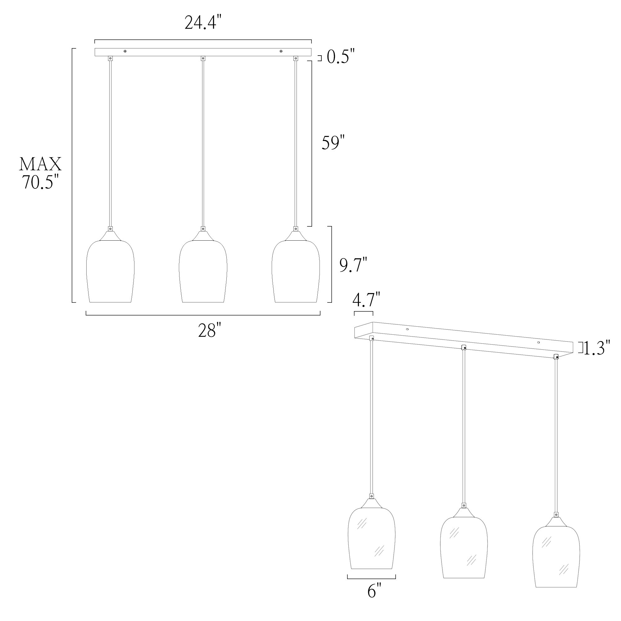 LNC HA04991P3 Pendant-Lights - View #4