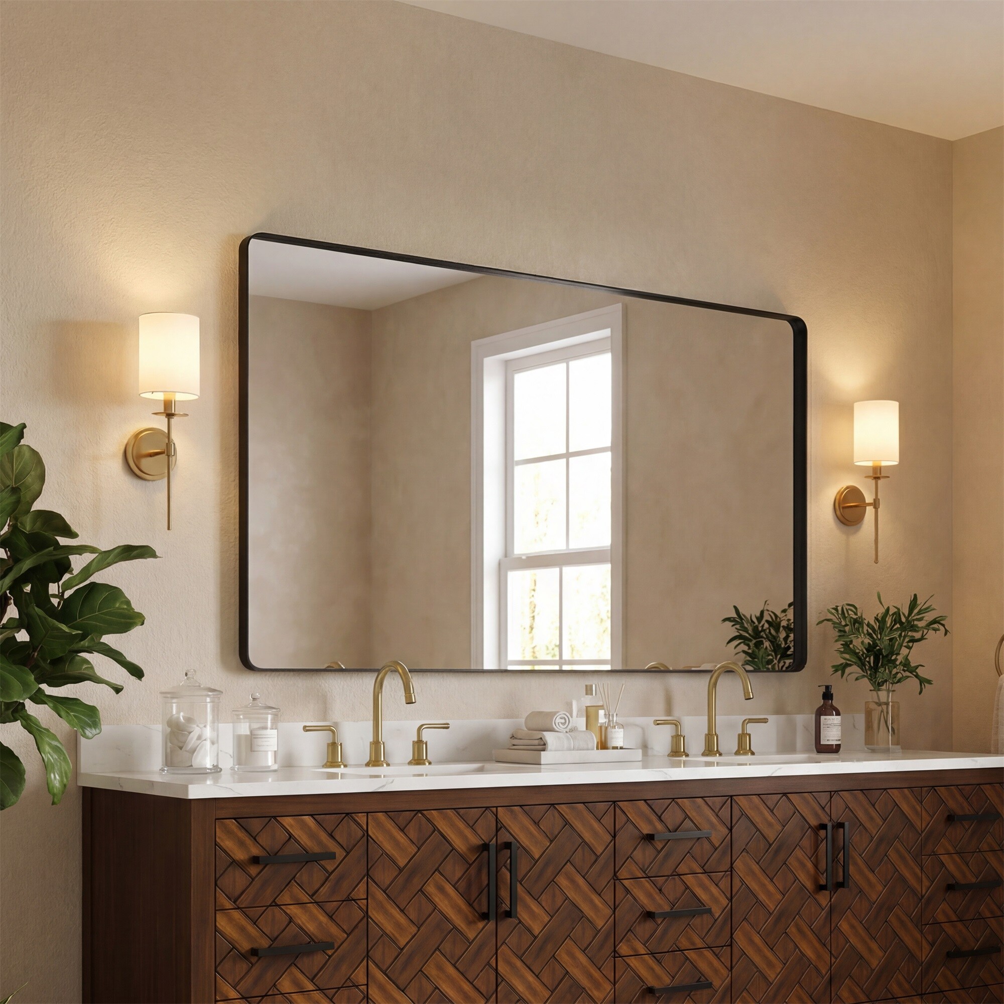 Dimakai DK-6036BK Framed-Bath-Mirrors - View #2