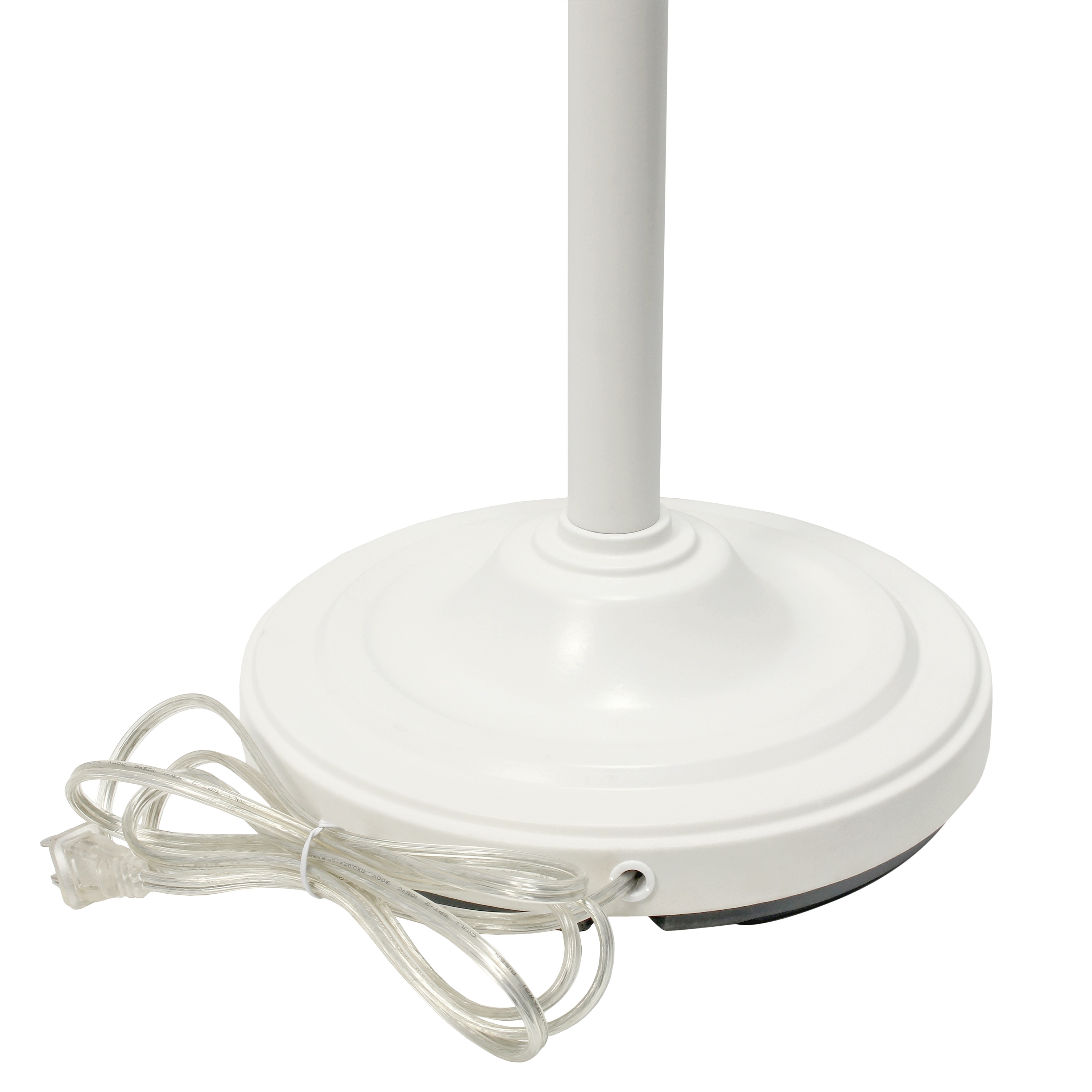 Elegant White Torchiere Floor Lamp with Adjustable Reading Lights