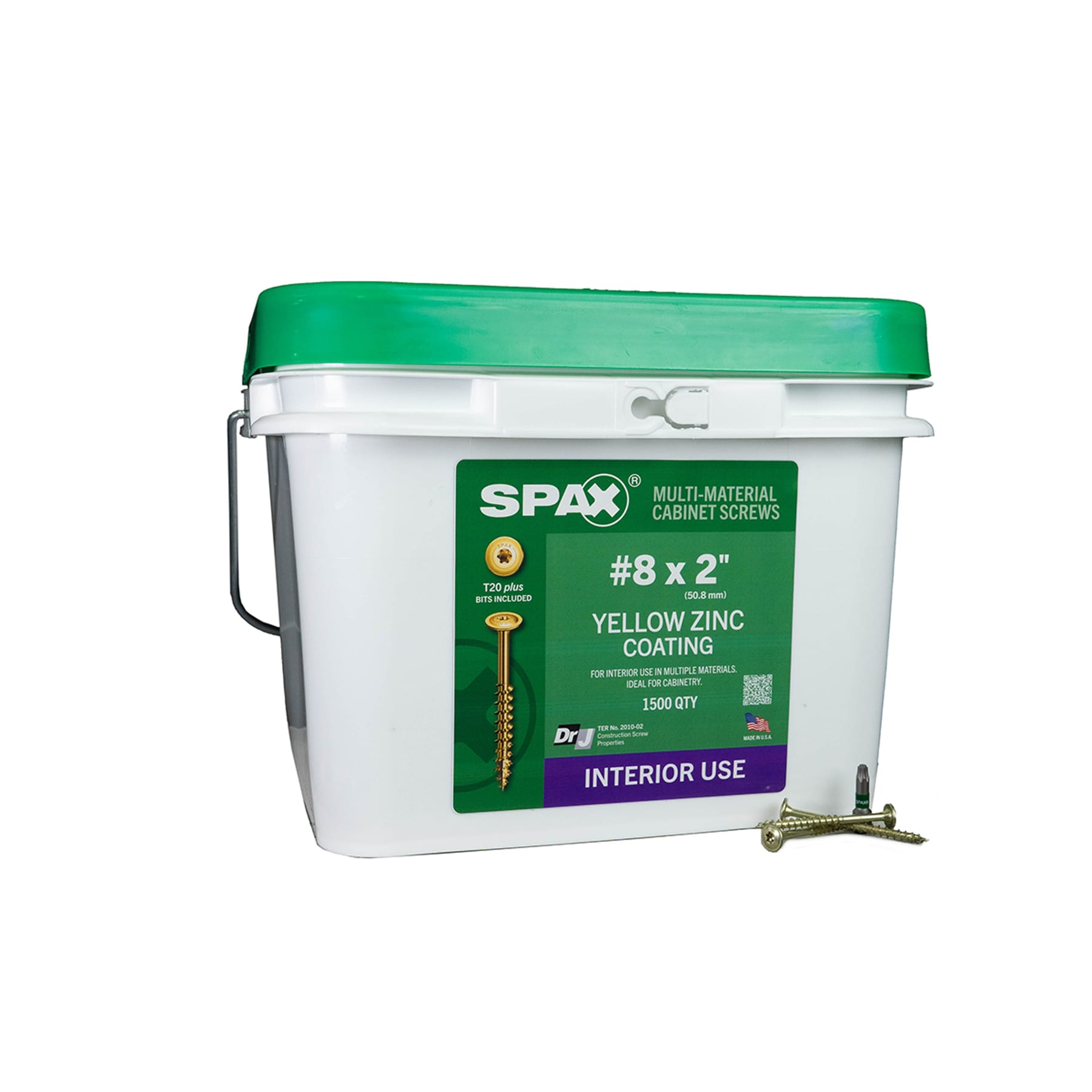 SPAX 3281020400500 Multi-Material #8 x 2-in Yellow zinc Interior Wood screws ( 1500 -Per Box )