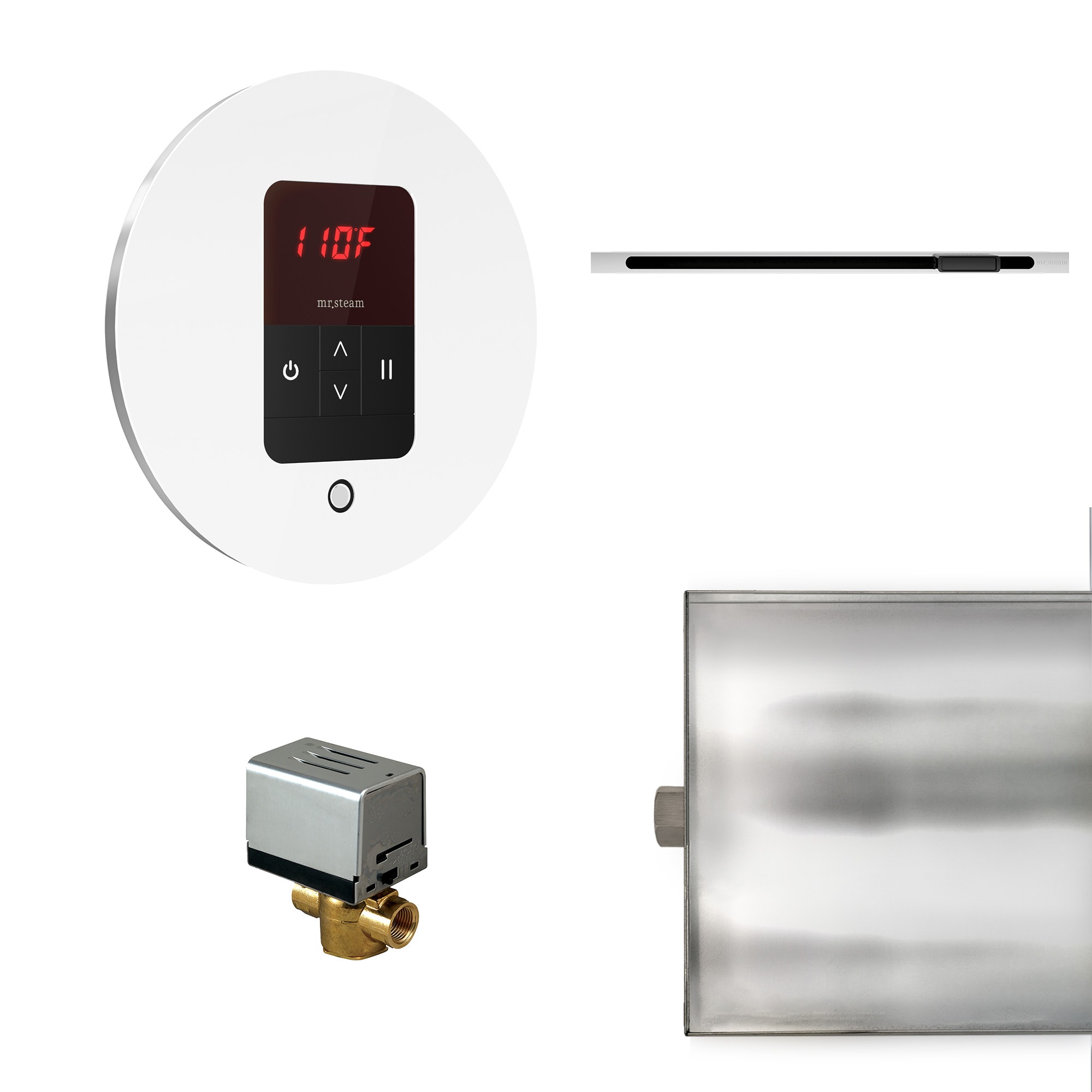 Mr. Steam BBUTLERLRWH 120-Watt Glass White Steam generator control kit