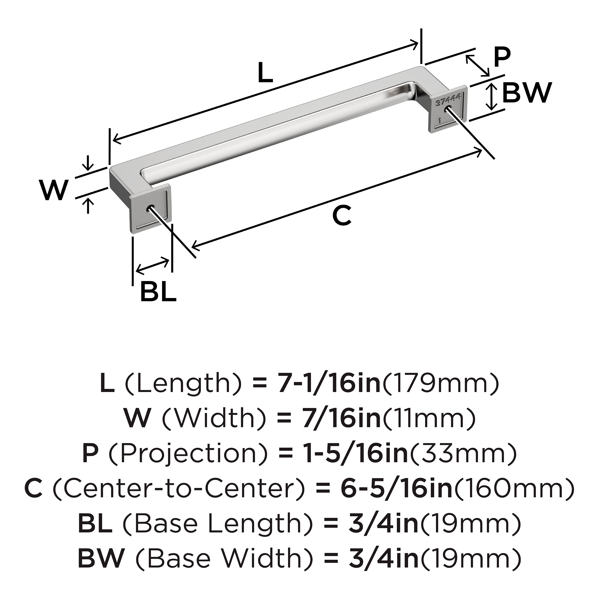 Amerock BP3744426 Cabinet-Pulls - View #4