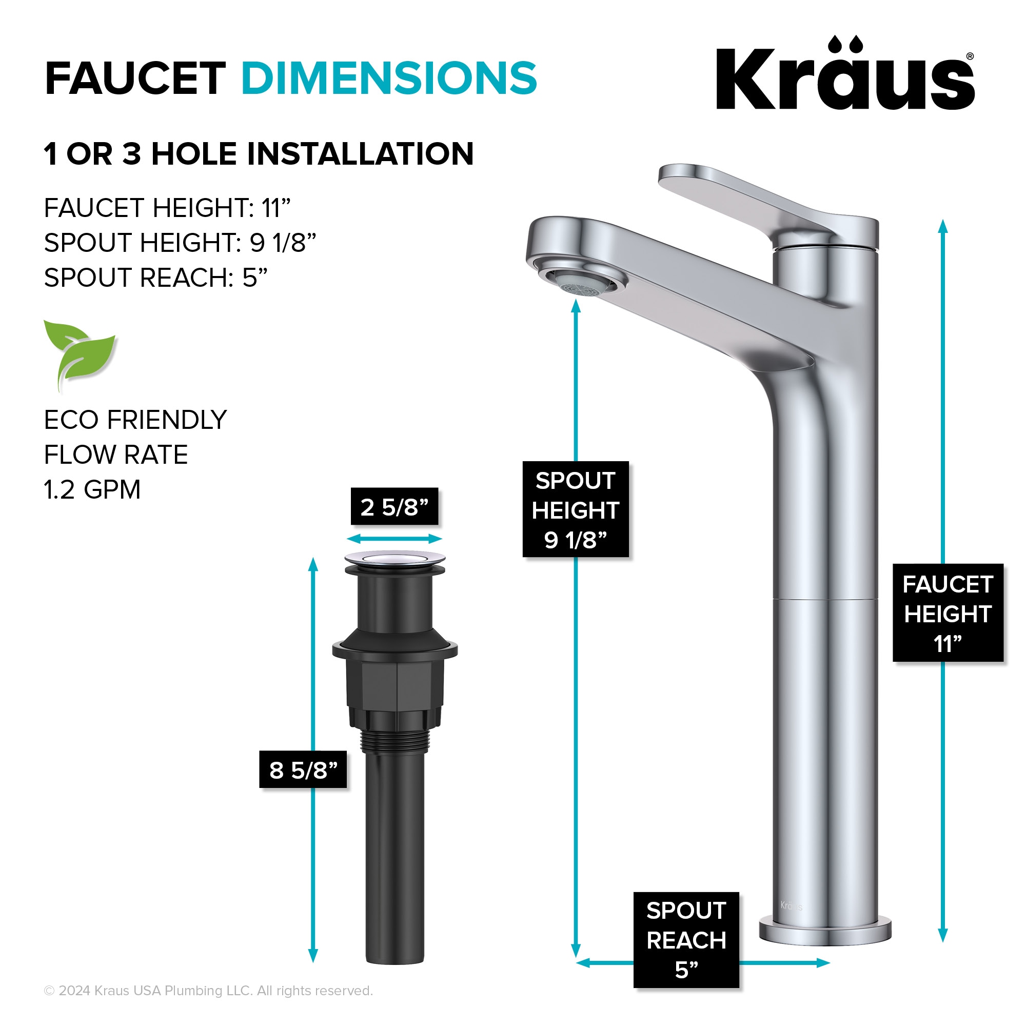 Kraus KVF-1410CH Lavatory-Faucets - View #7