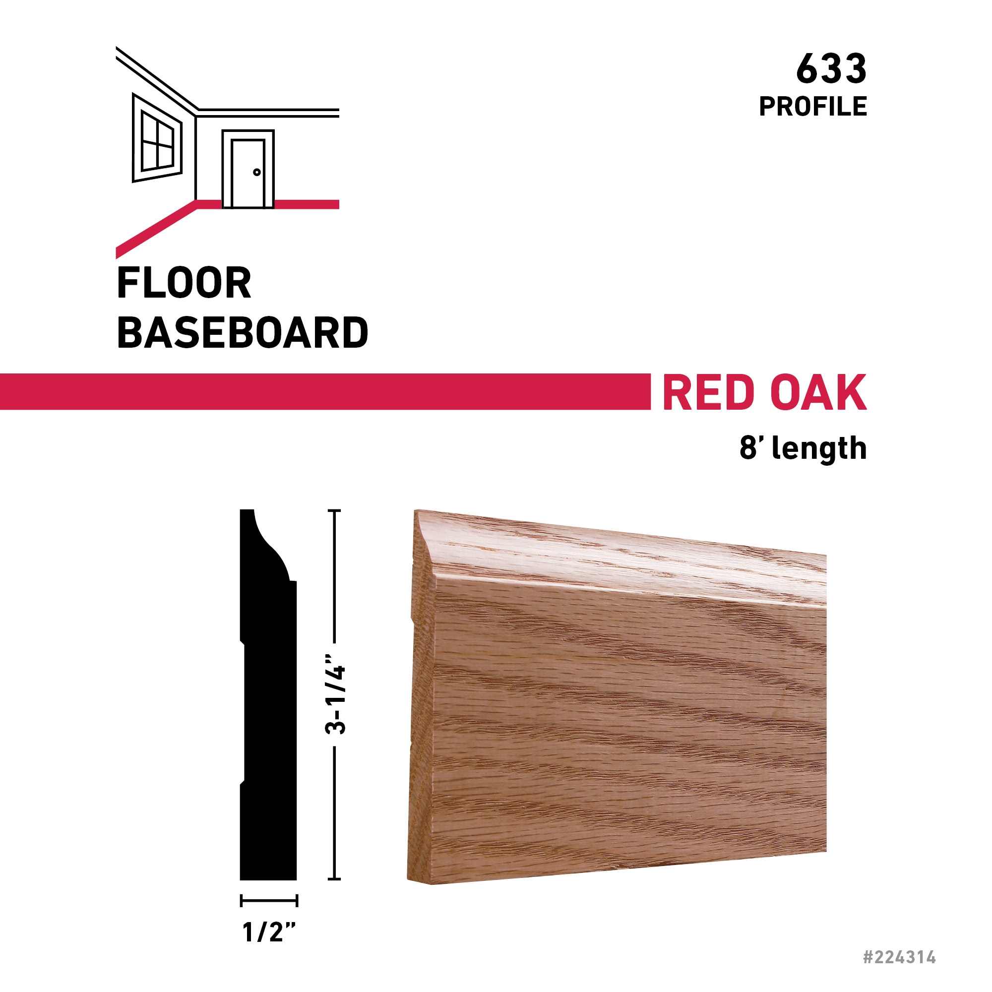 RELIABILT 633 8OAKSL Baseboard-Moulding - View #3