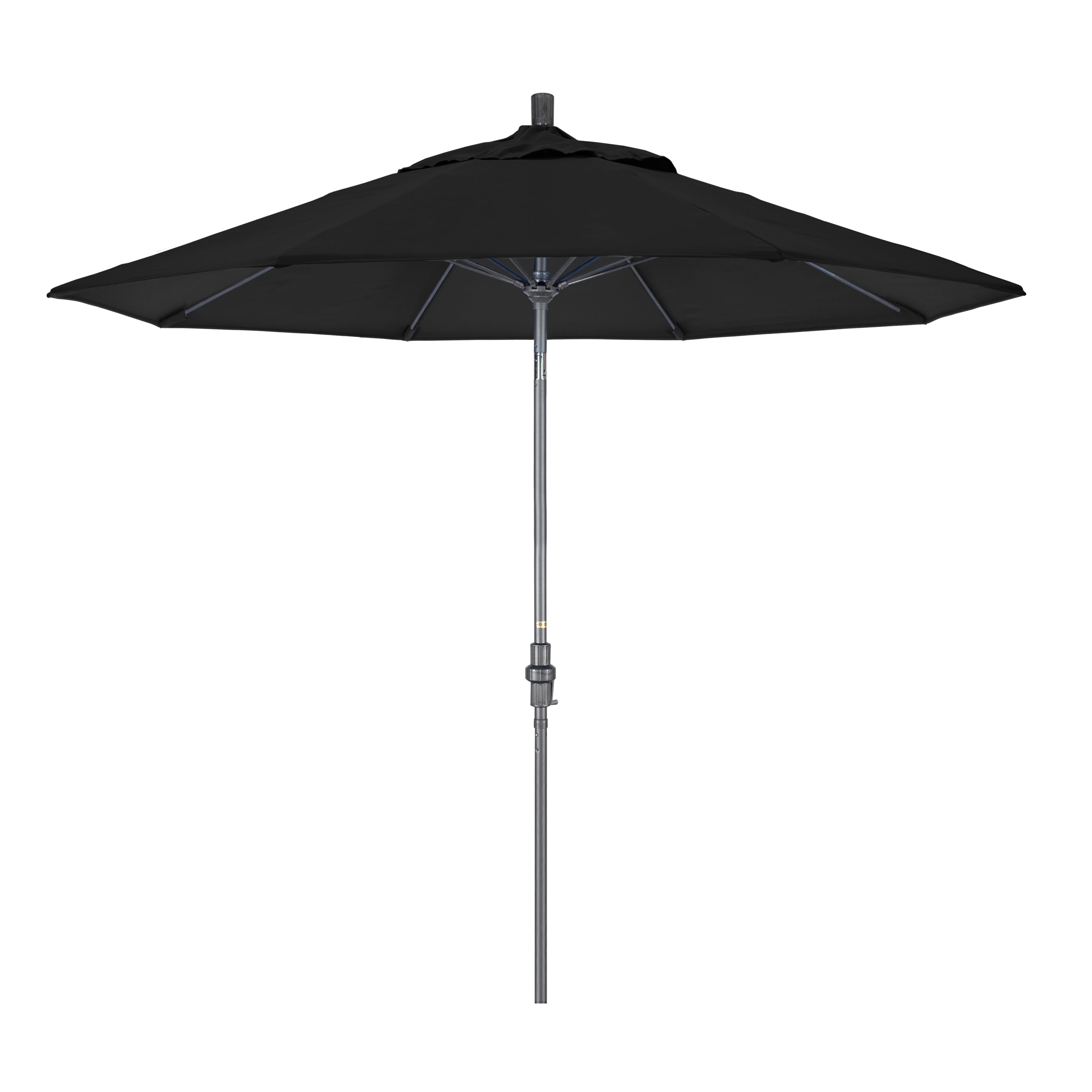California Umbrella GSCUF908010-5408 9-ft Aluminum Black Auto-tilt Market Patio Umbrella