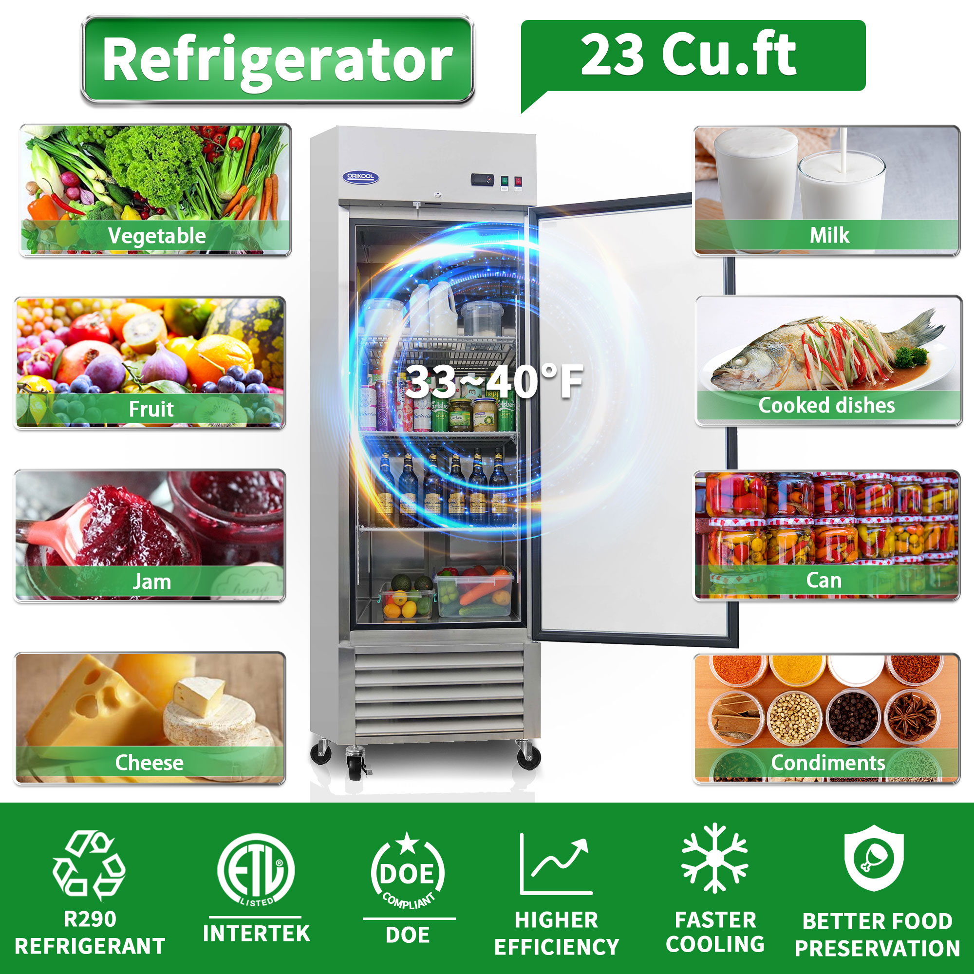 Huluwat XH-95126113 Commercial-Refrigerators - View #2