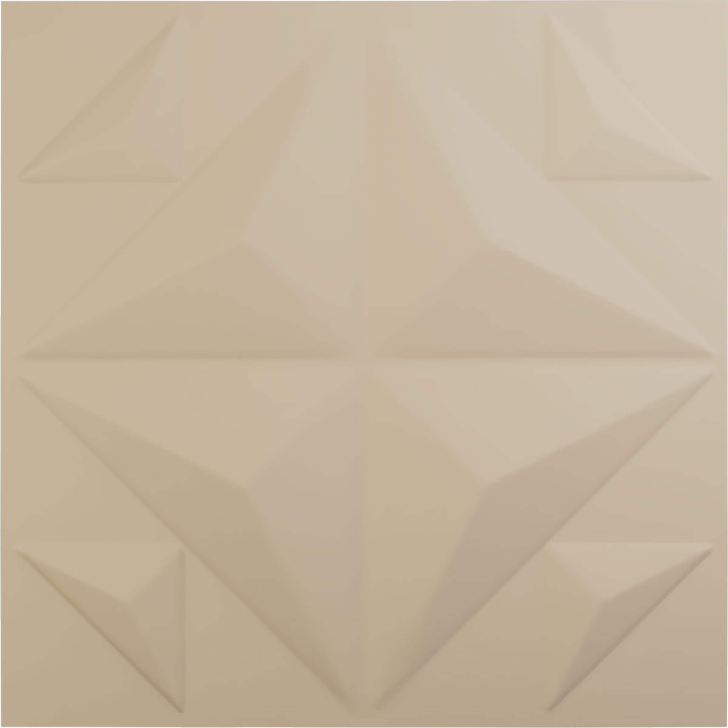 Ekena Millwork WP20X20CRGBE-CASE-12 19-5/8-in x 19-5/8-in Embossed Paintable/Stainable Brown/Tan PVC Wall Panel ( 12 -Pack, Covers 32.04-sq ft )