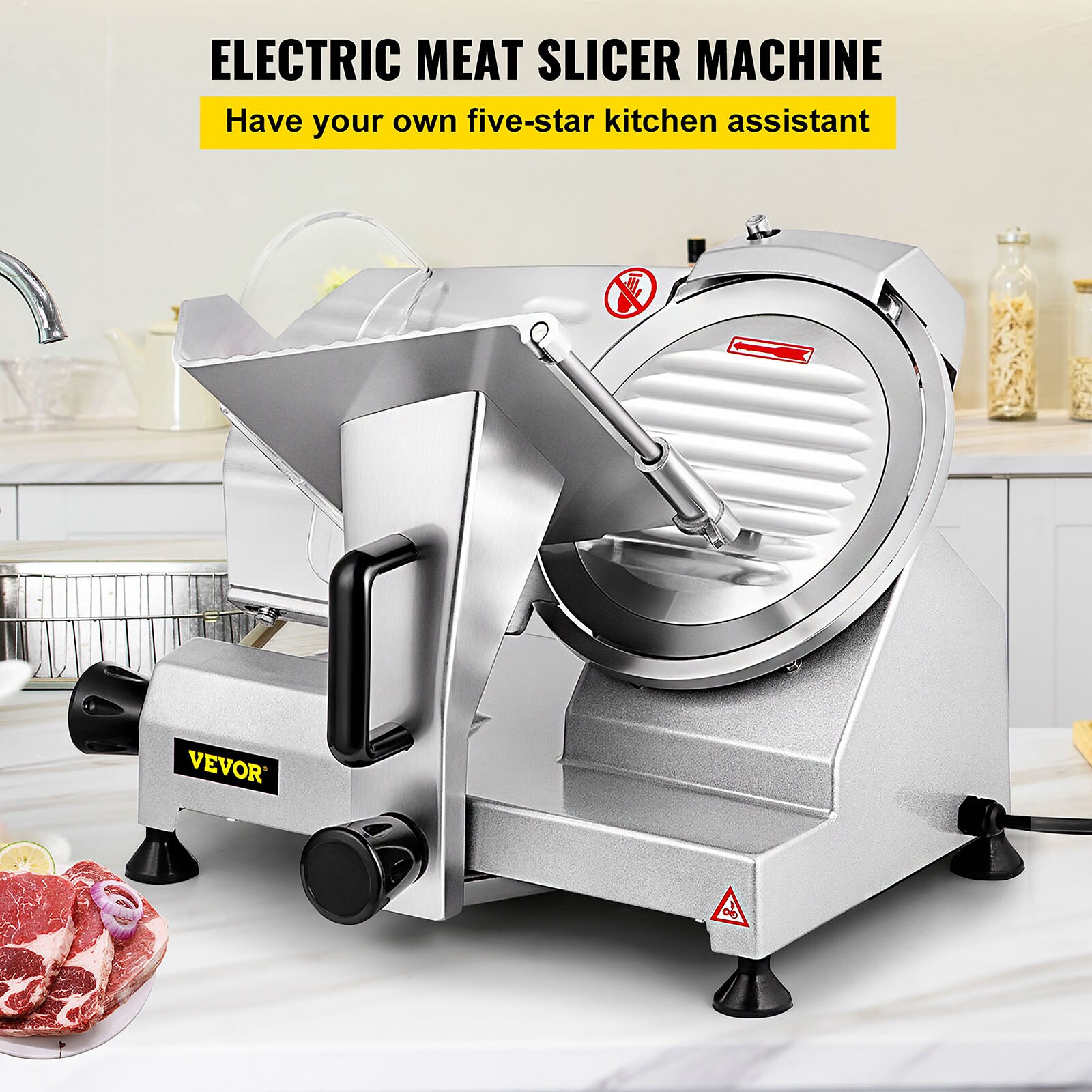 Elite Gourmet EMT-625B Ultimate Precision Electric Deli Food Meat Slicer  Removable Stainless Steel Blade, Adjustable Thickness, Ideal for Cold Cuts