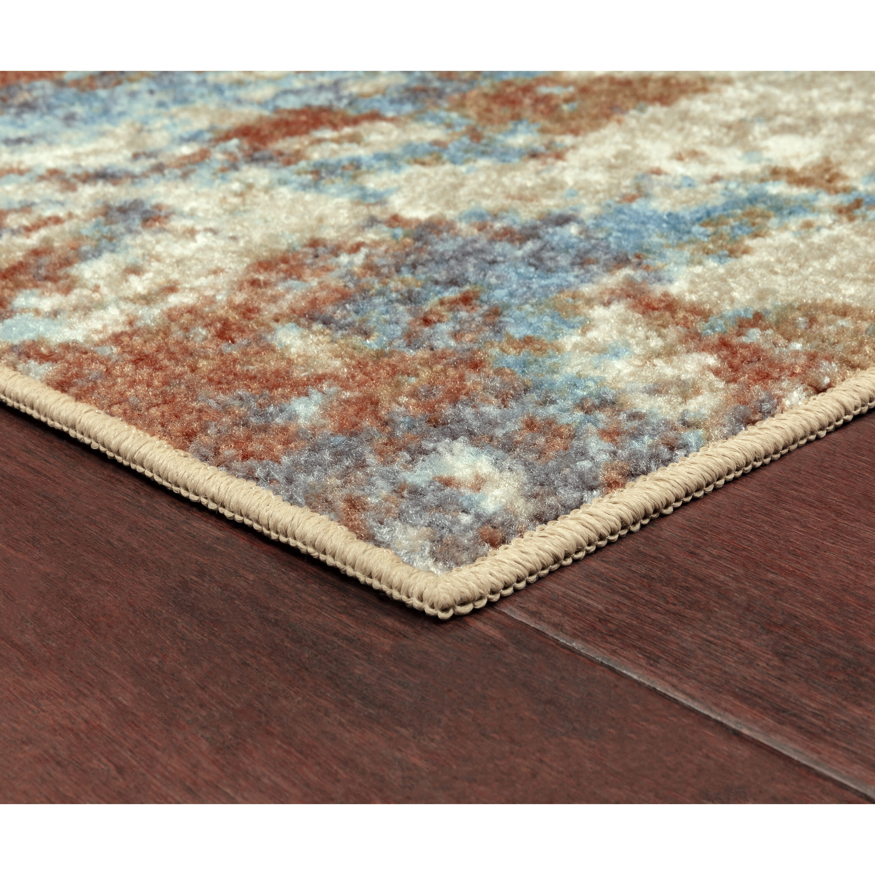 2' x 6' Multi-Color Nylon Runner Rug with Latex Backing