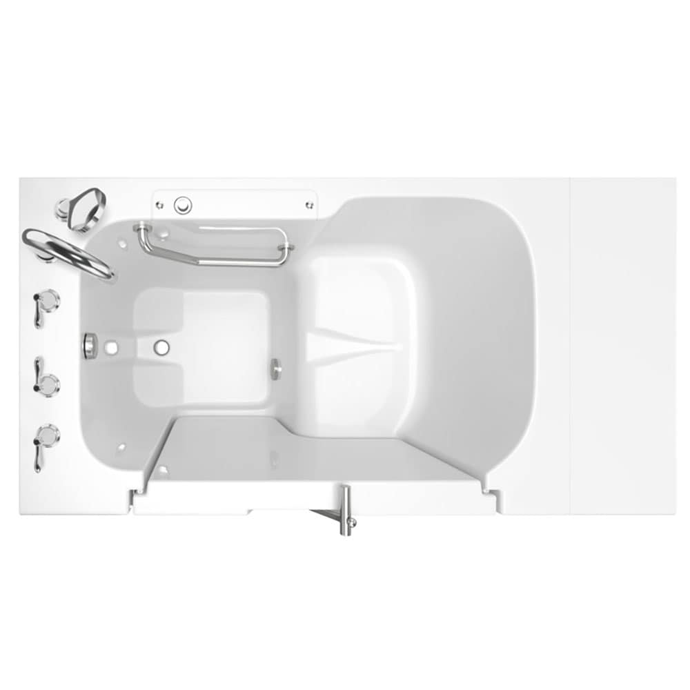 American Standard 3252OD.709.SLW-PC 32.0-Inches x 52.0-Inches White Fiberglass Rectangular Walk-in Soaking bathtub with Faucet Hand Shower Drain ( Left Drain )