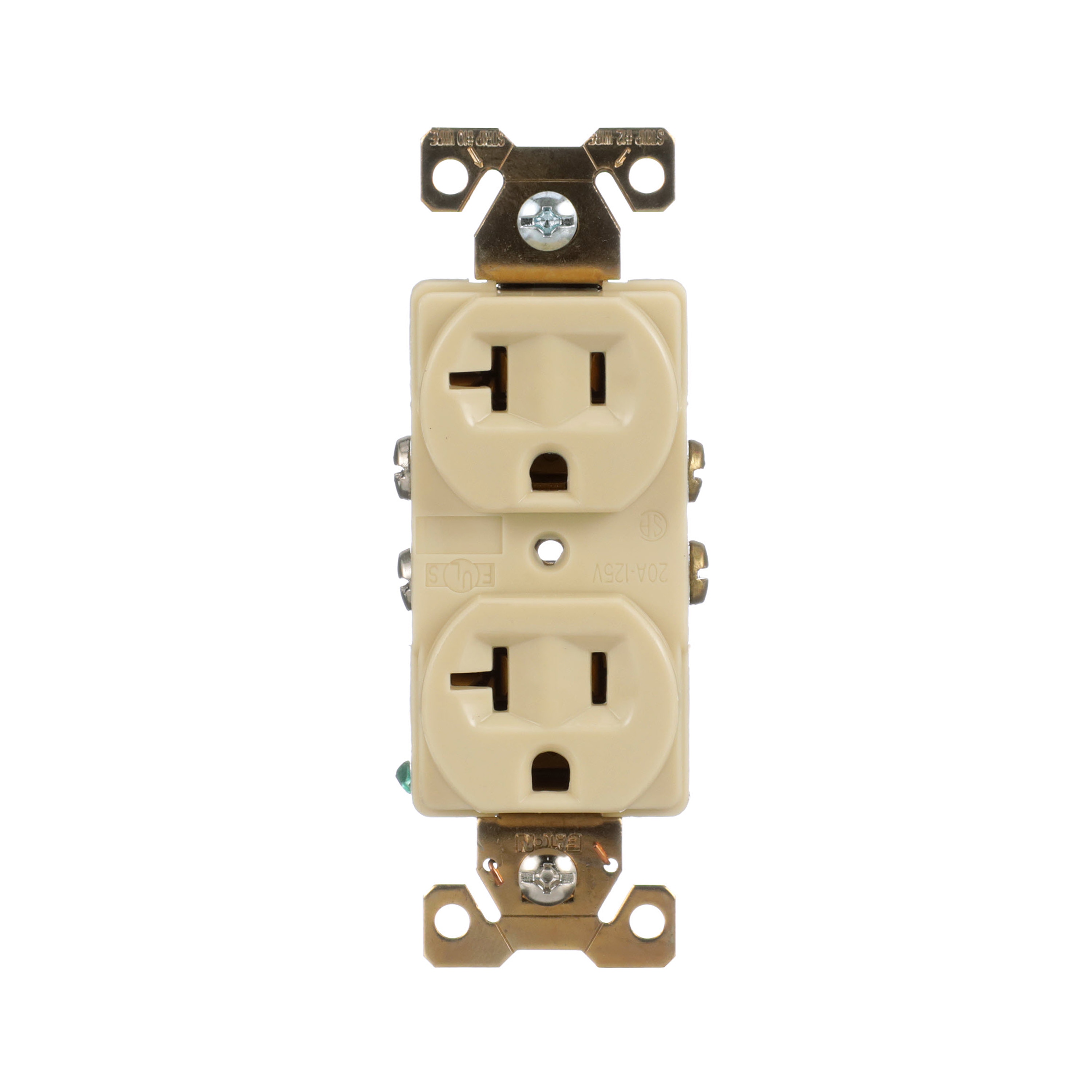 Eaton Arrow Hart 20-Amp 125-volt Industrial Duplex Outlet, Ivory in the ...