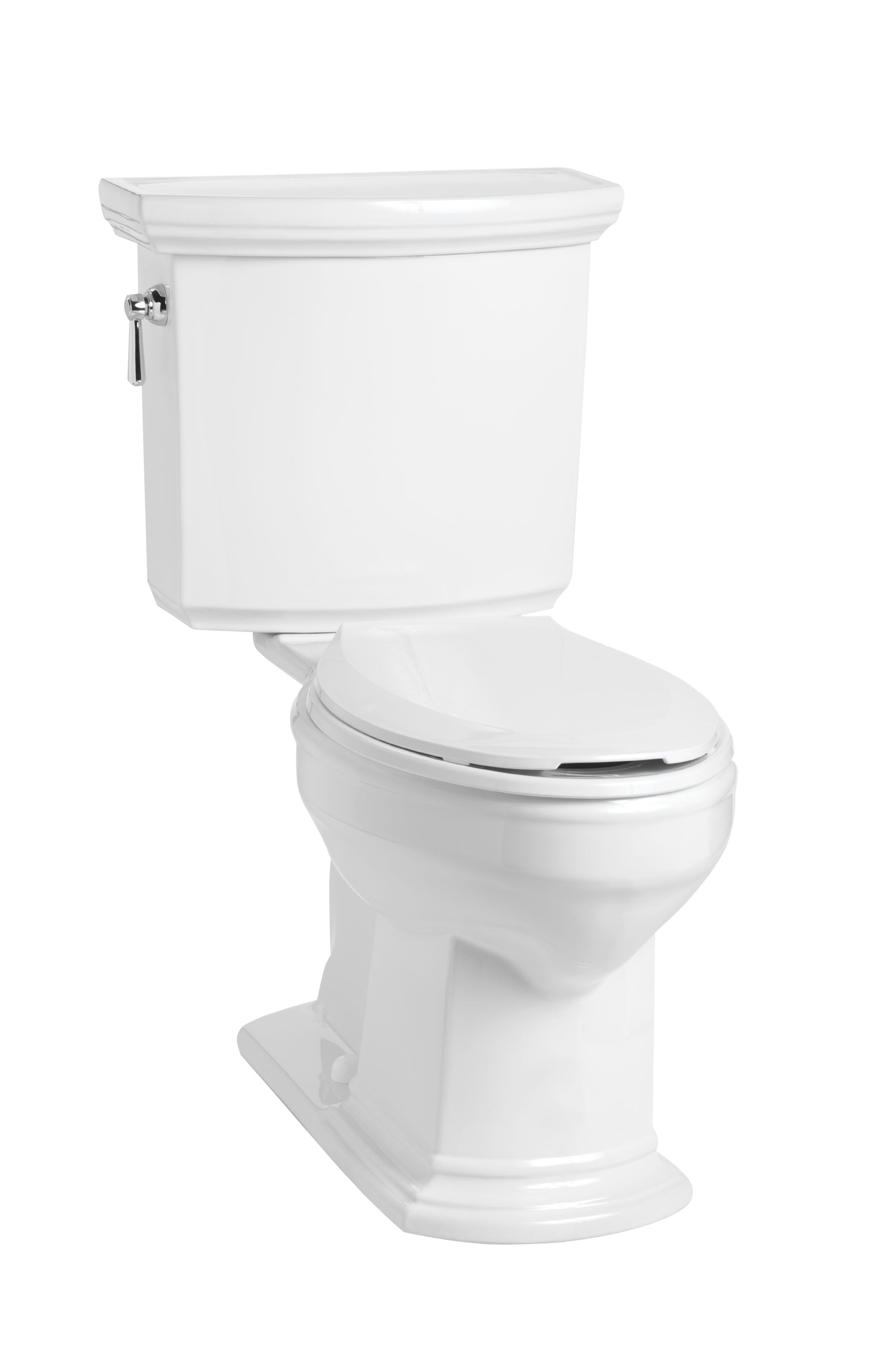 Barrett White Elongated Chair Height 2-piece WaterSense Toilet 12-in Rough-In 1.28-GPF | - Mansfield 4115-3106