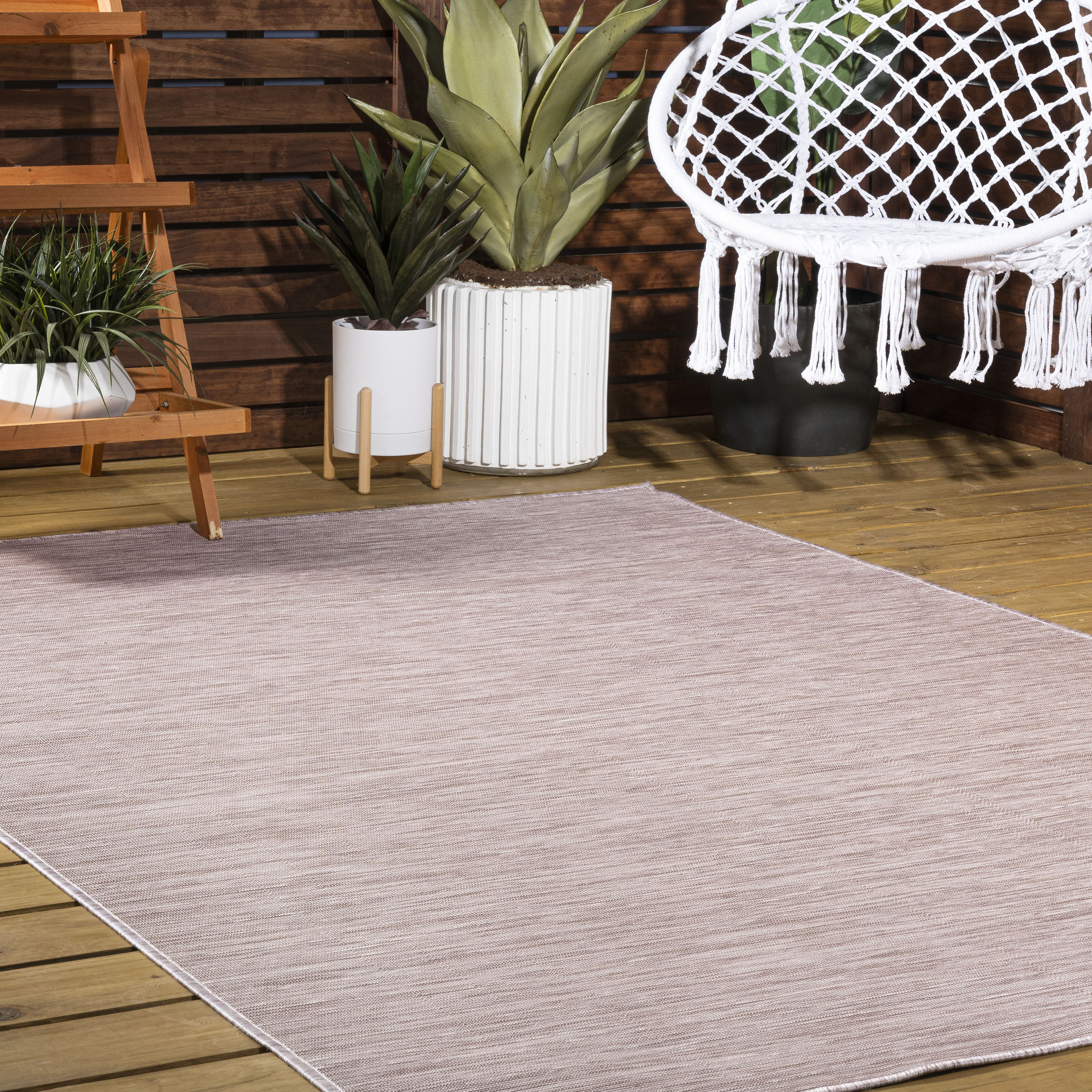 JONATHAN  Y TSN100F-9 TUSCAN SUN Ethan Flatweave 9 x 12 (ft) Loomed Polypropylene Pink Rectangular Indoor/Outdoor Solid Coastal Area rug