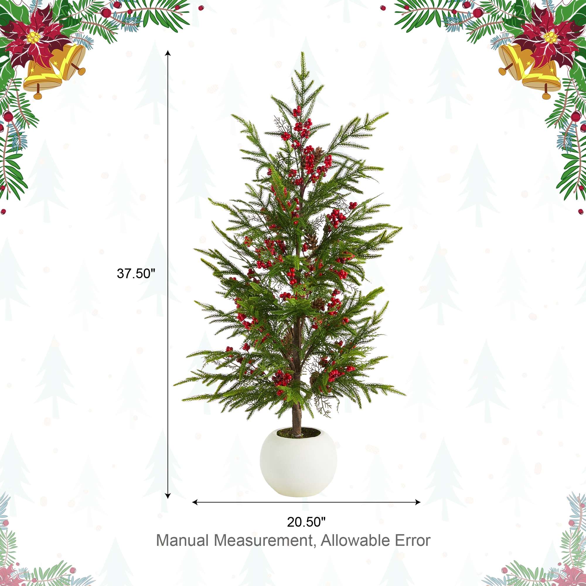 Glitzhome 2030800027 Artificial-Christmas-Trees - View #7