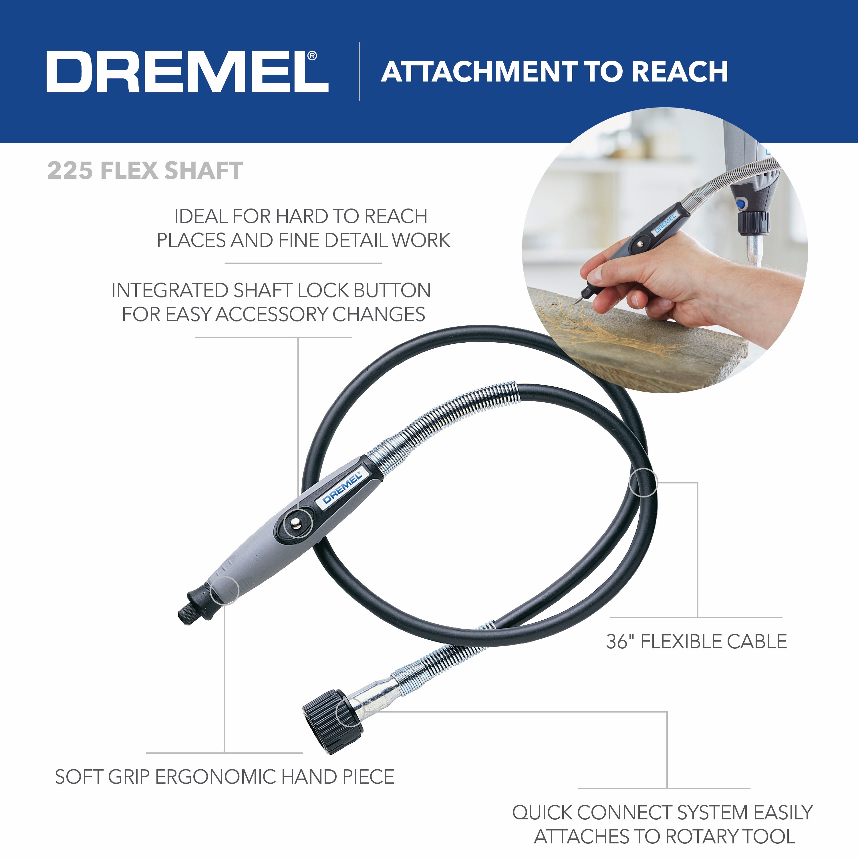 Dremel 4000-6/50 Rotary Tool Kit, High Performance, w/Flex Shaft, 6  Attachments & 50 Accessories