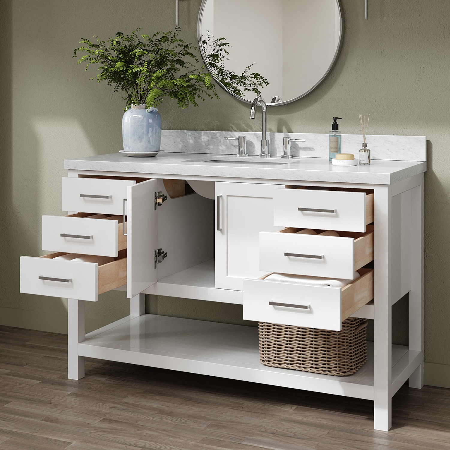 ARIEL S055SCWRVOWHT Bath-Vanity-Combo - View #2